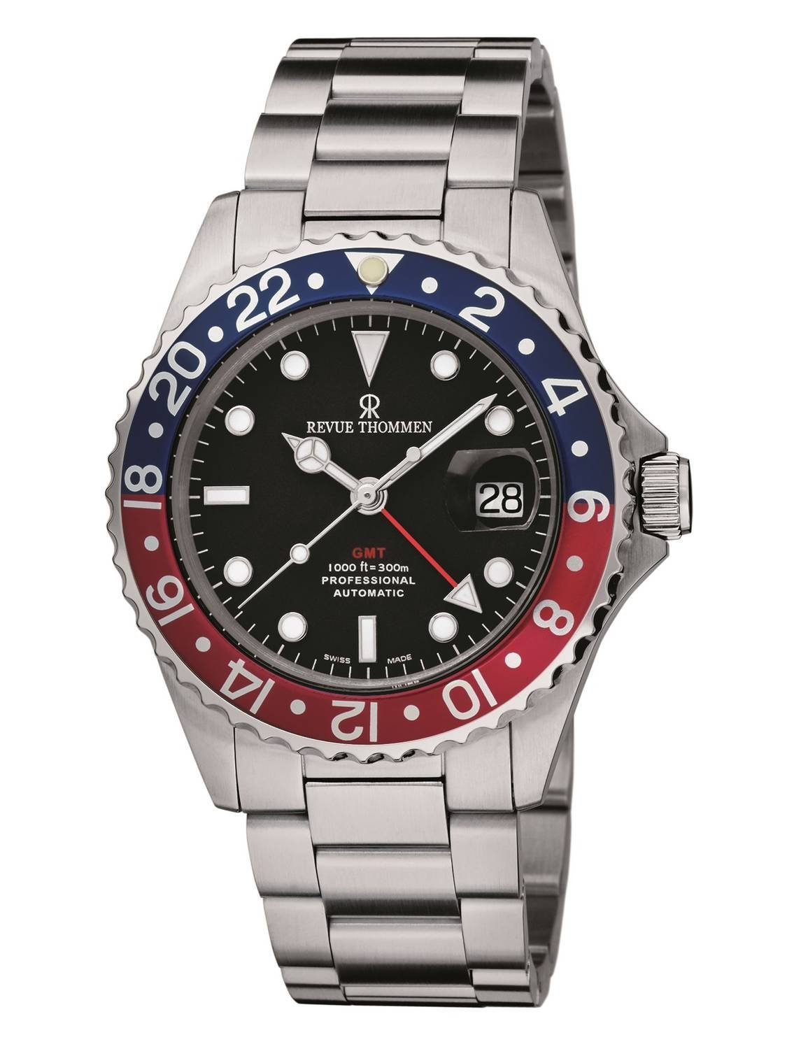 Schweizer Diver Uhr Thommen Revue GMT