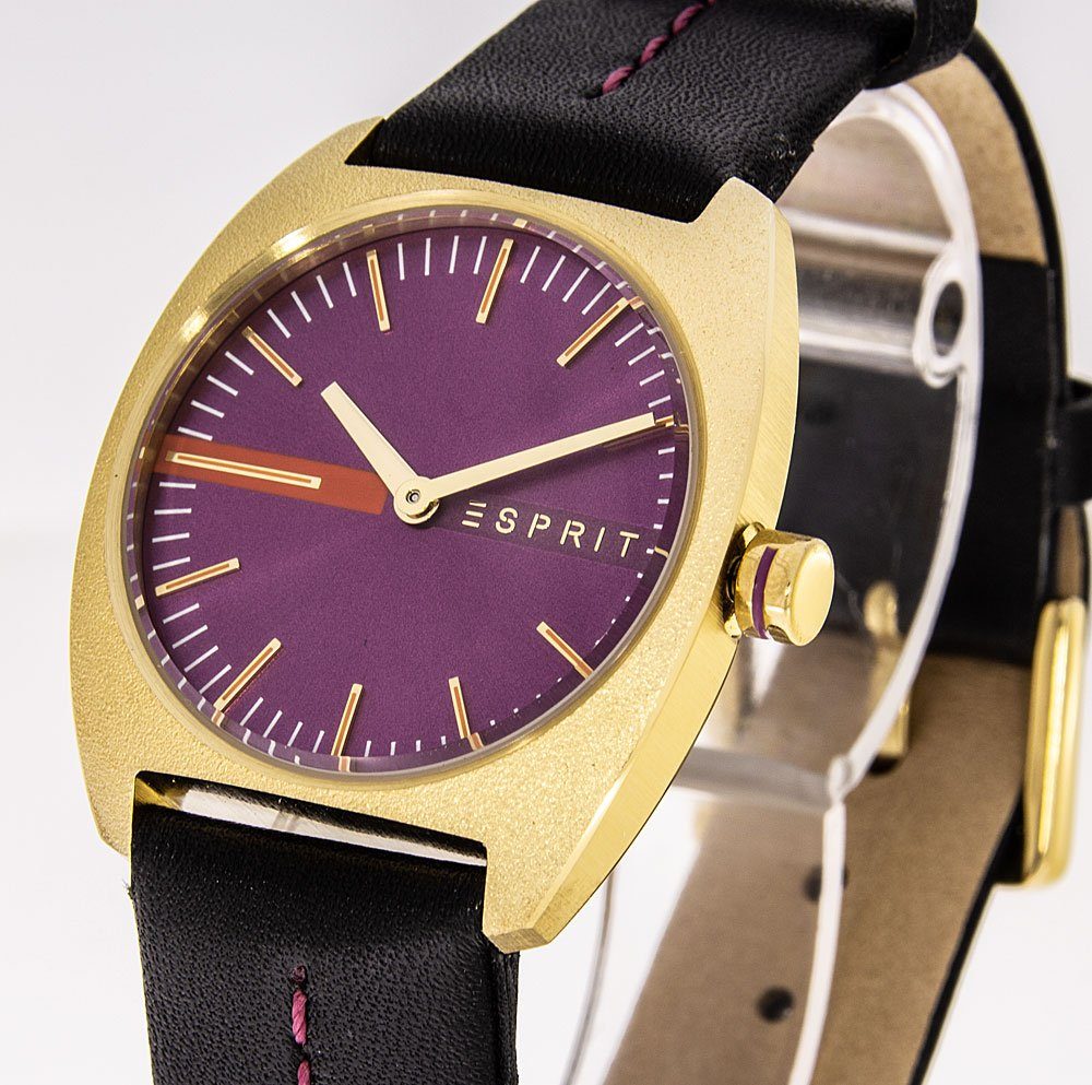 Esprit Quarzuhr ESPRIT Damenuhr purple ES1L035L0035 black Spectrum