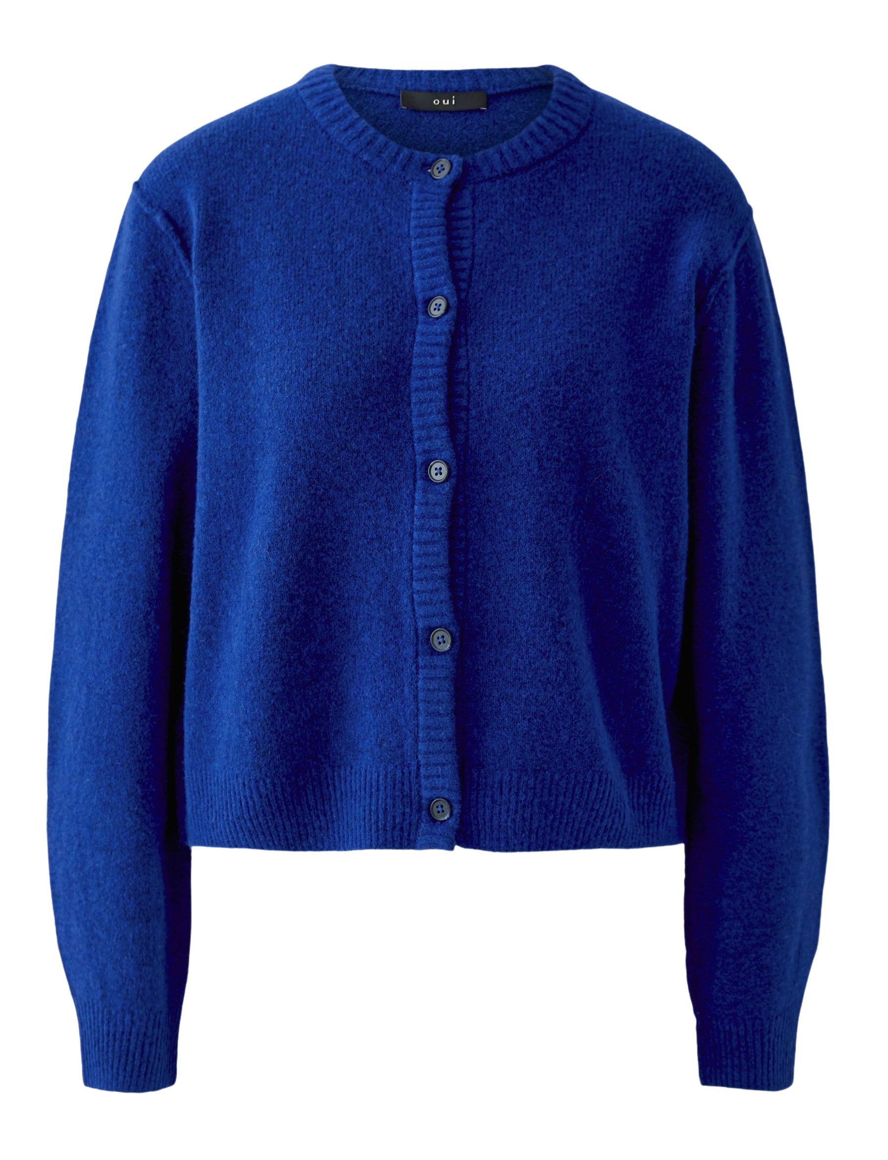 Oui Strickjacke Oui Strickjacke ILAYA - super soft - Royalblau (1-tlg)
