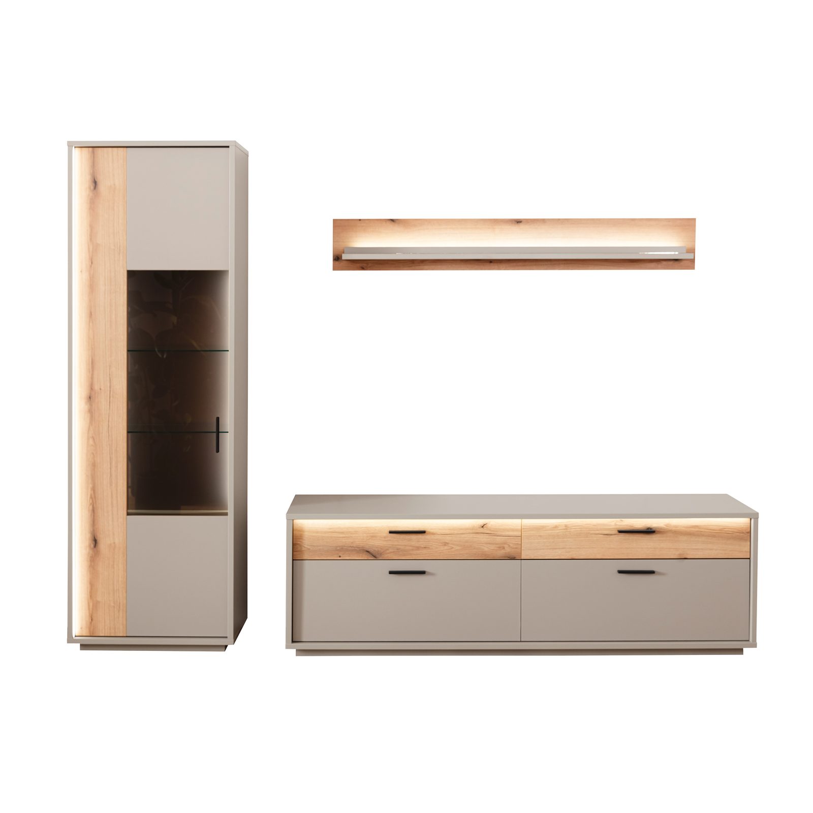 MCA furniture Wohnwand VALDIVIA, mit Beleuchtung