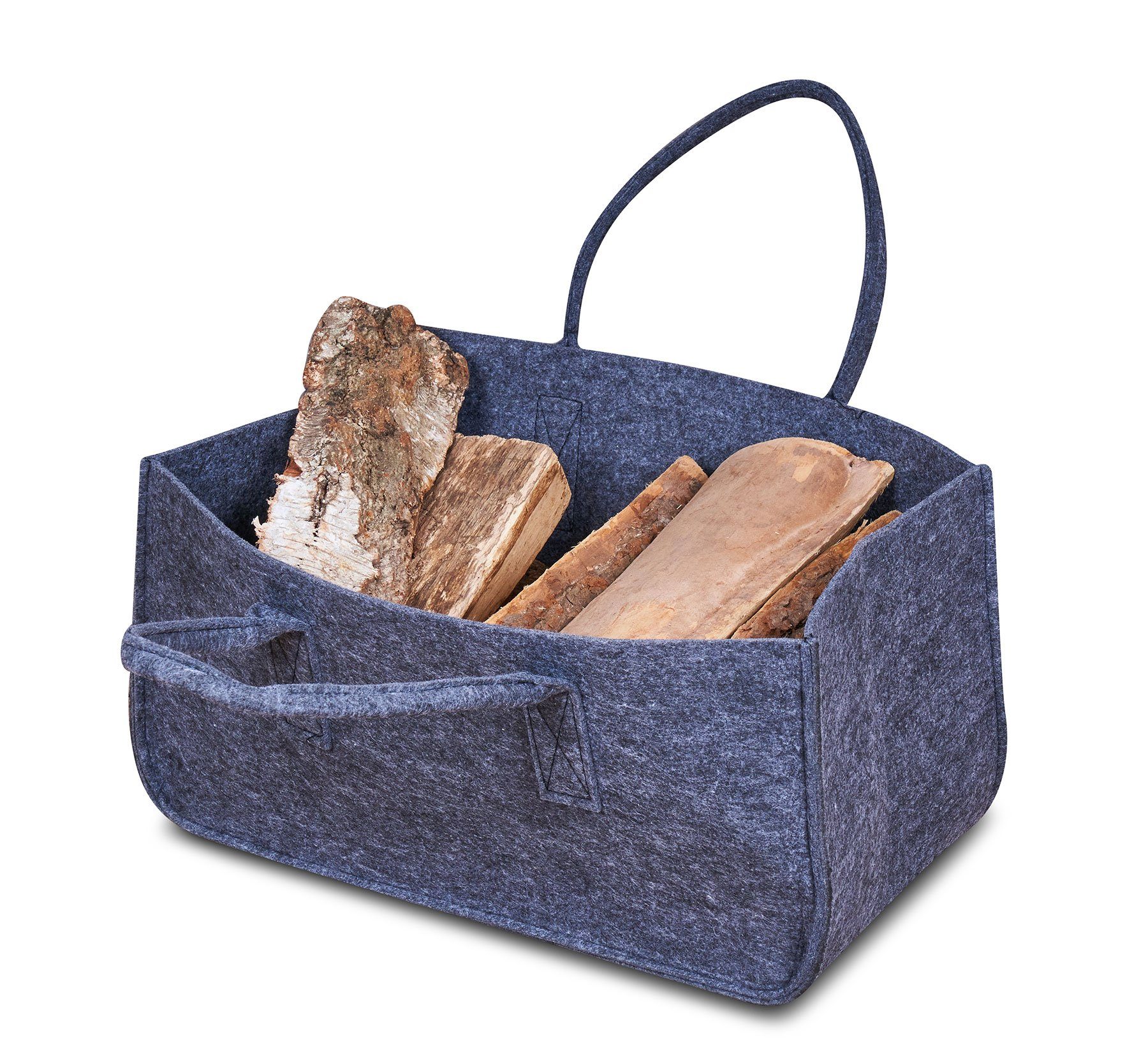 Levandeo® Kaminholzkorb, Filz Tasche 50x25x25cm Kaminholztasche günstig online kaufen