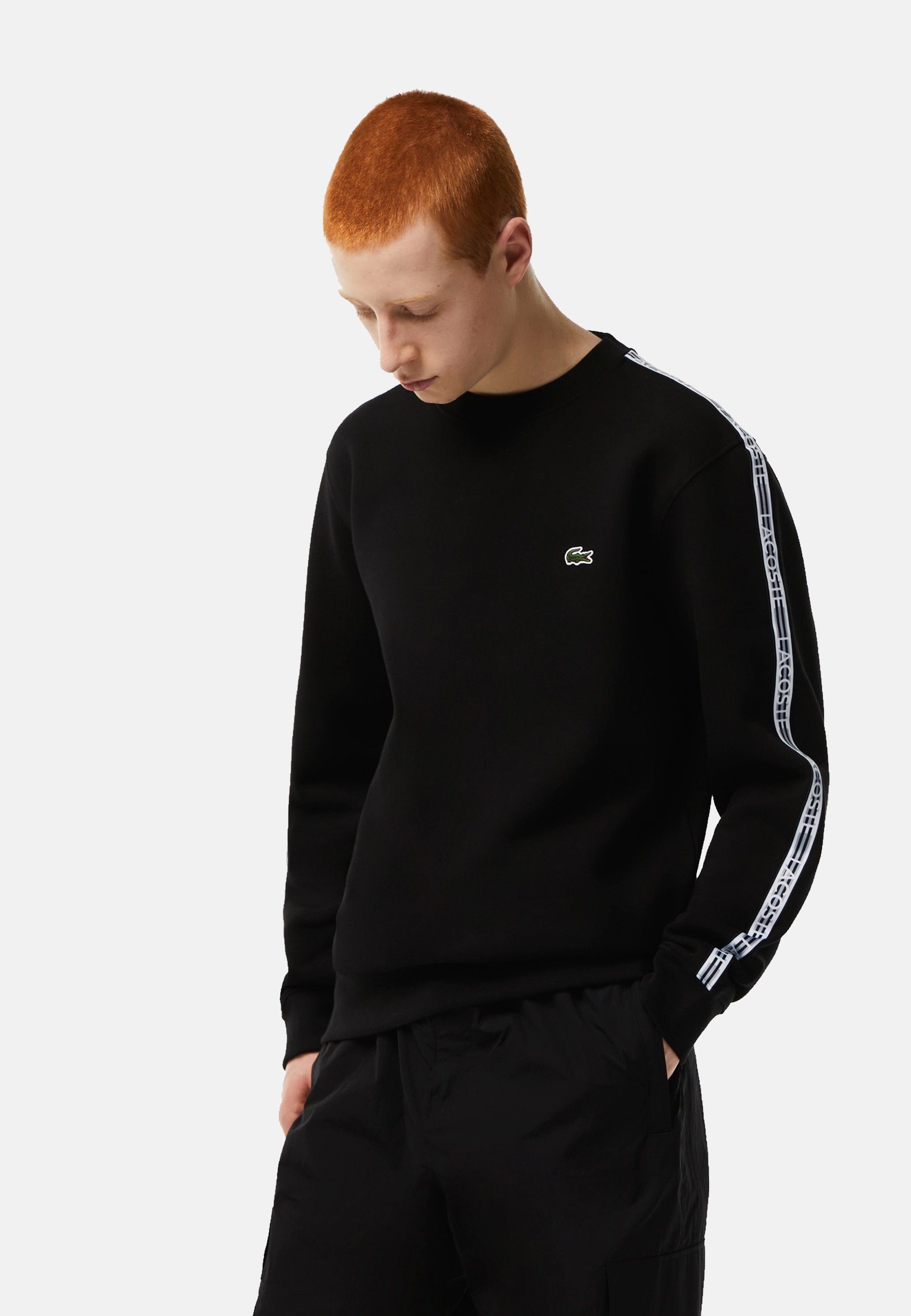 noir Logostreifen mit 031 Sweatshirt Sweatshirt Lacoste Pullover