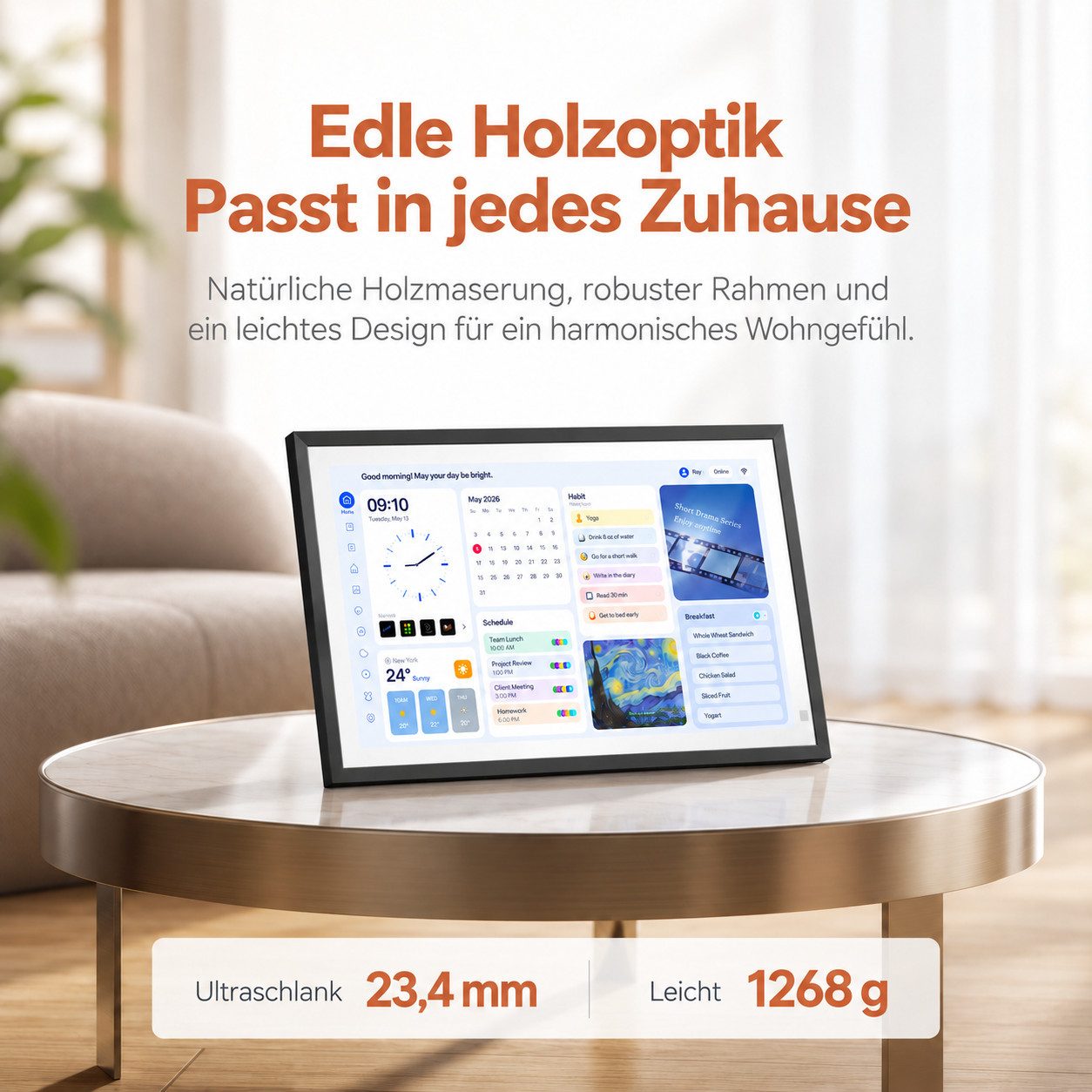 blackview Nest 15 15.6" Kalender Digitaler Bilderrahmen mit WiFi-Fotoübertragung Tablet (15.6", 32 GB, 3+32GB, 1920x1080 FHD+, WiFi 6, 24 Sprachen) – Bild 4 von 5