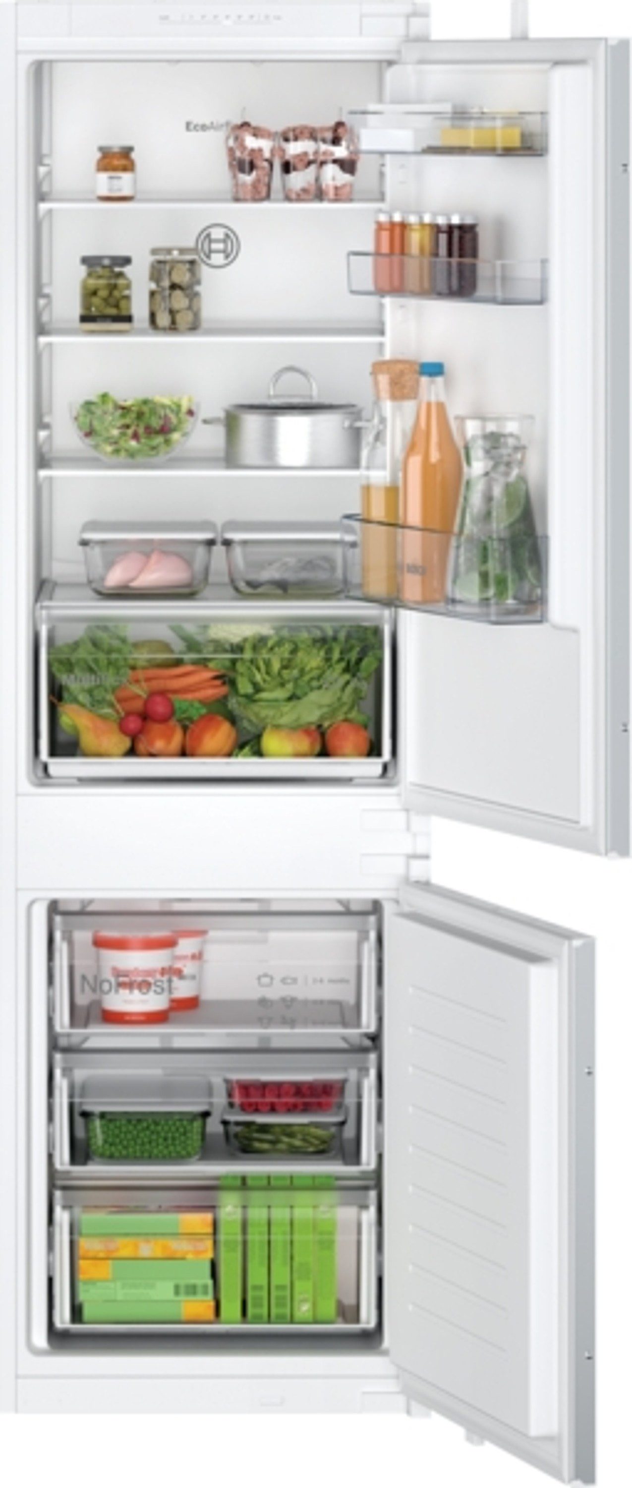 BOSCH Einbaukühlgefrierkombination 2 KIN86NSE0, 177 cm hoch, 54 cm breit