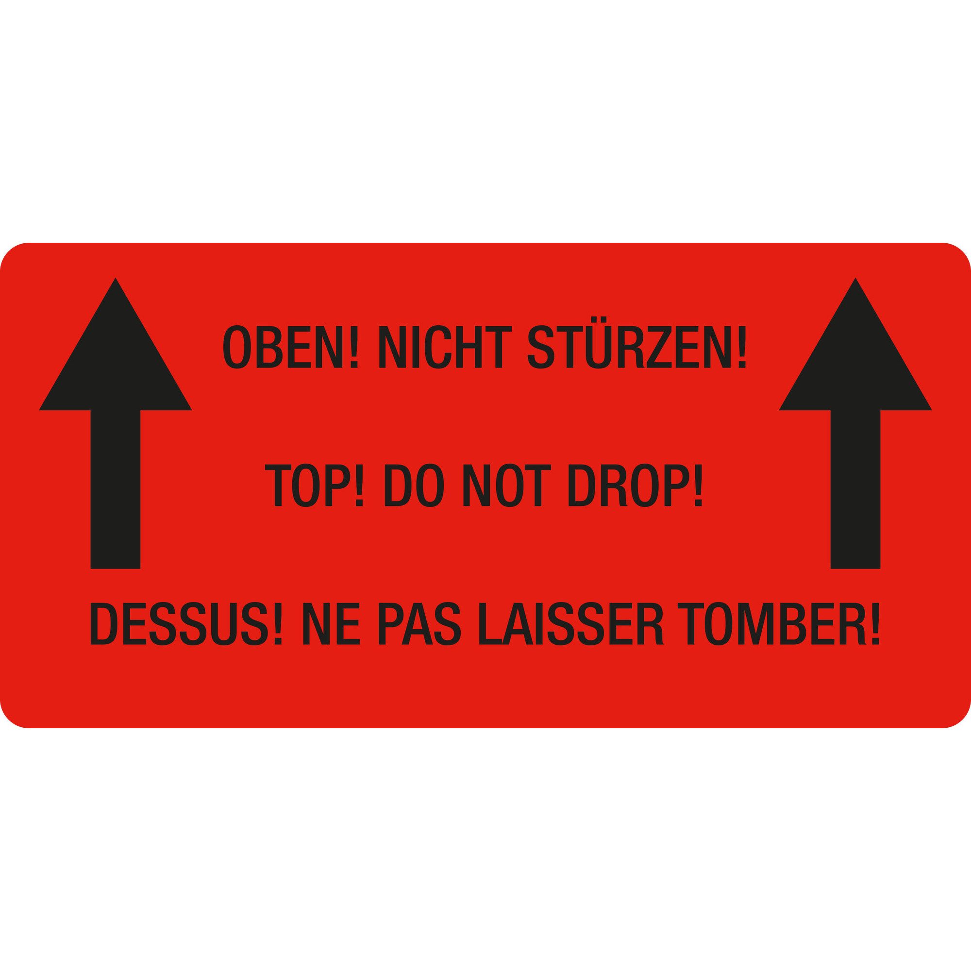 EICHNER Etiketten Etikett 9220-00081-005 Oben! Nicht stürzen 250 Stück