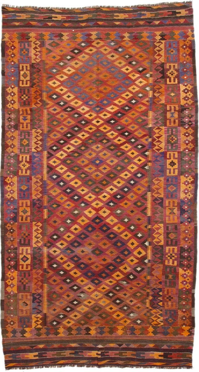 Orientteppich Kelim Afghan Antik 208x376 Handgewebter Orientteppich Läufer, Nain Trading, rechteckig, Höhe: 3 mm