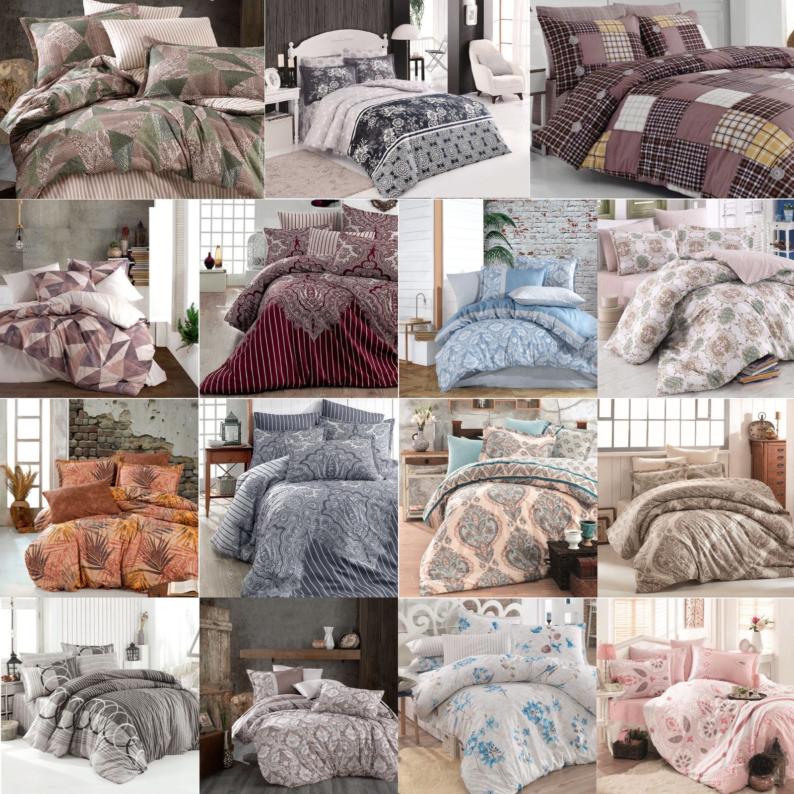 ROLFNERS Bettwäsche 135x200 cm Bettgarnitur Bettbezug Baumwolle 6 tlg, Baumwolle, Bettwäsche, 100% Baumwolle, Hautsympathisch, Pflegeleicht