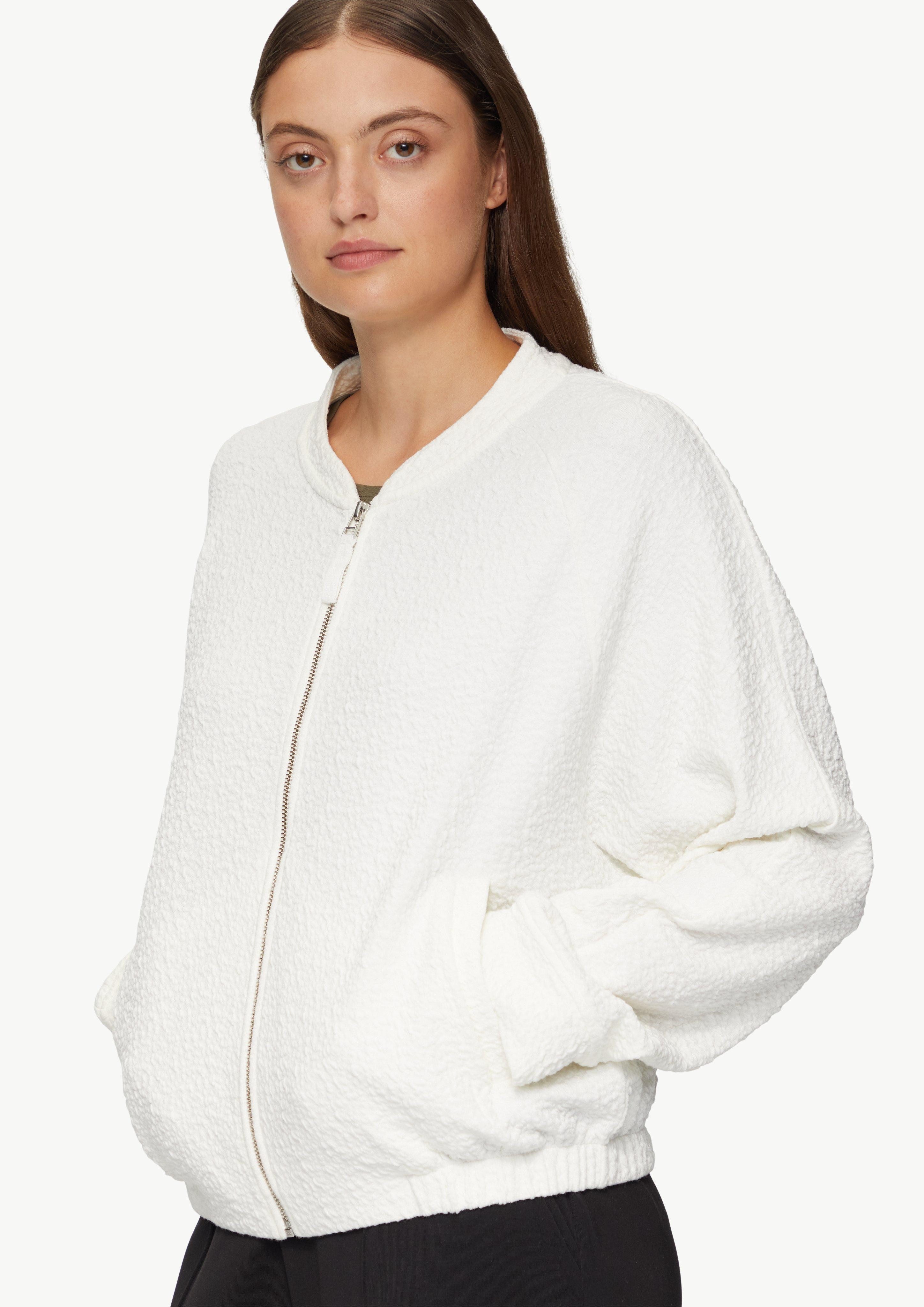 s.Oliver Sweatshirt Strukturierte Blouson mit Fledermausärmeln günstig online kaufen