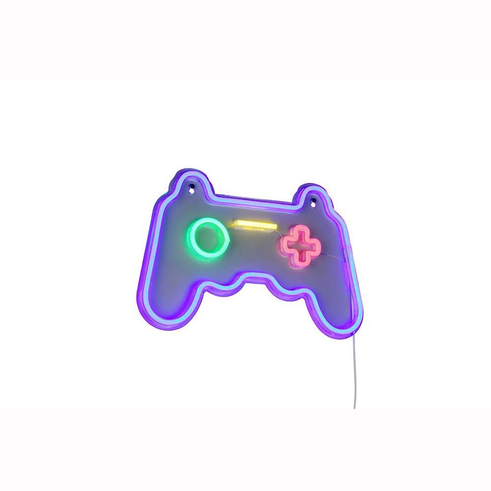 Reality Leuchten LED Wandleuchte, LED-Leuchtmittel fest verbaut, Wandleuchte Wandlampe LED Gamepad Design transparent USB C