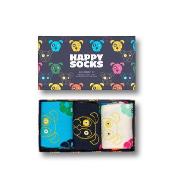 Happy Socks Socken 3-Pack Mixed Dog Socks Gift Set (Packung) Hunde-Motiv