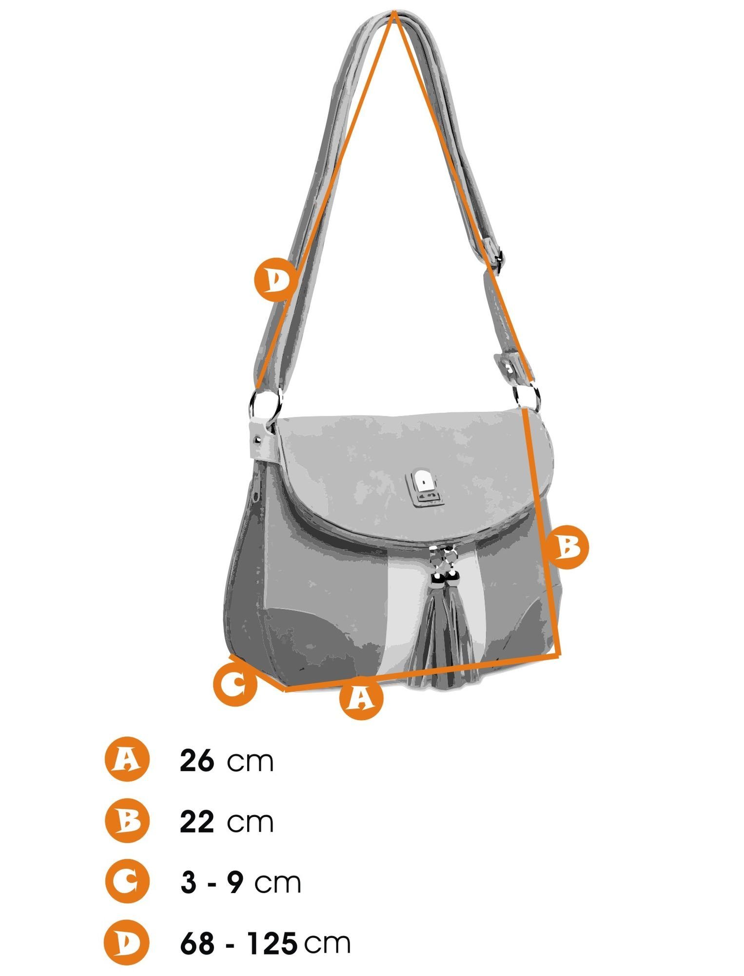 Caspar Umhängetasche Damen Modelle schwarz braun Rucksack TS1028 #15105 beige Umhängetasche - diverse Umhängetasche Handtasche Tasche