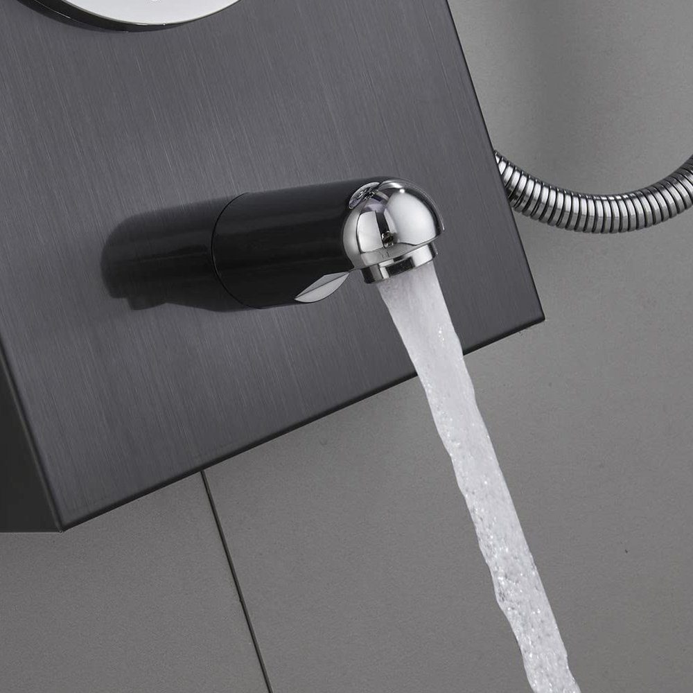 XERSEK Duschsystem Duschpaneel Regendusche Edelstahl Dusche mit Armaturen Typ3 Massagedüsen