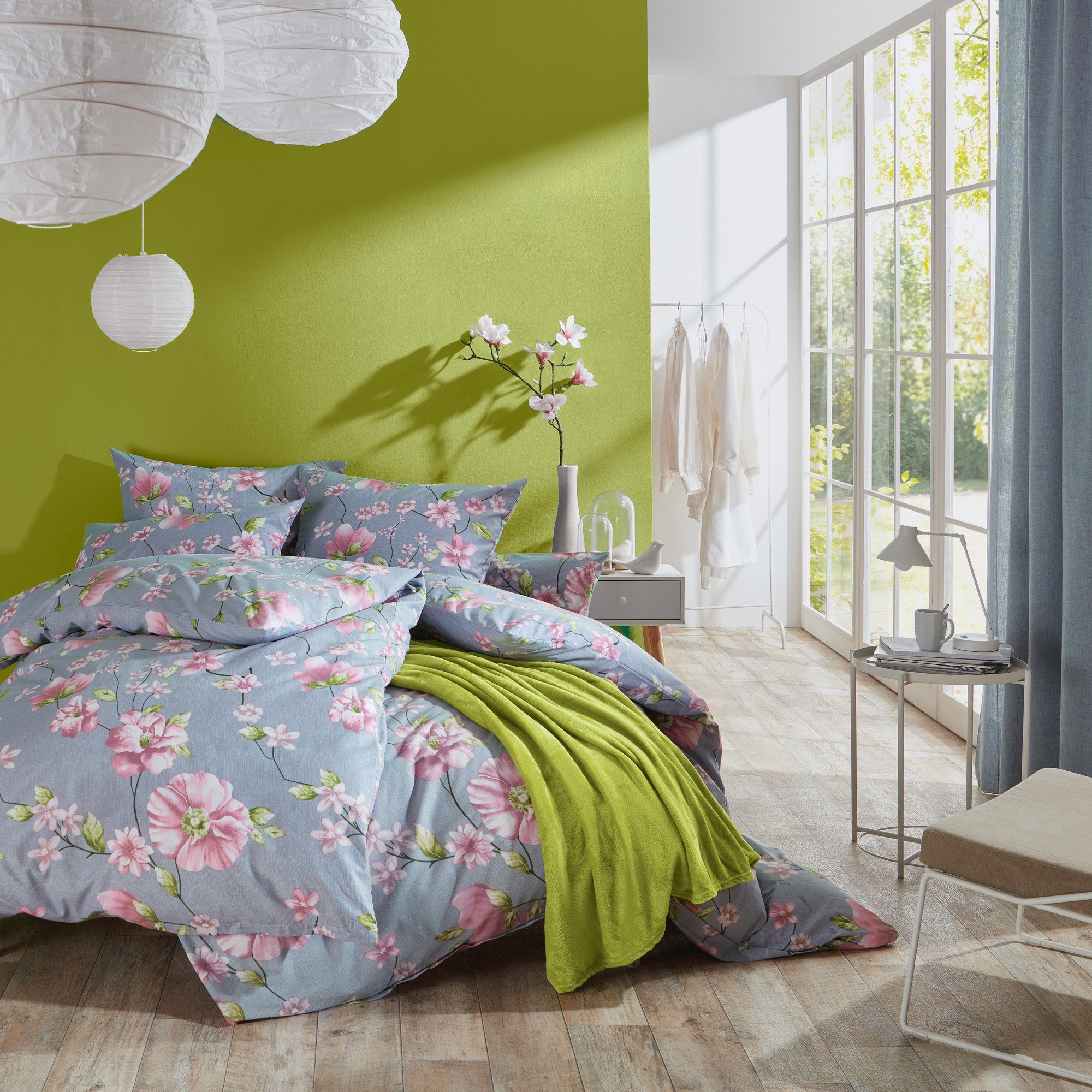 REDBEST Bettwäsche Bettwäsche, Renforcé, Blumen günstig online kaufen