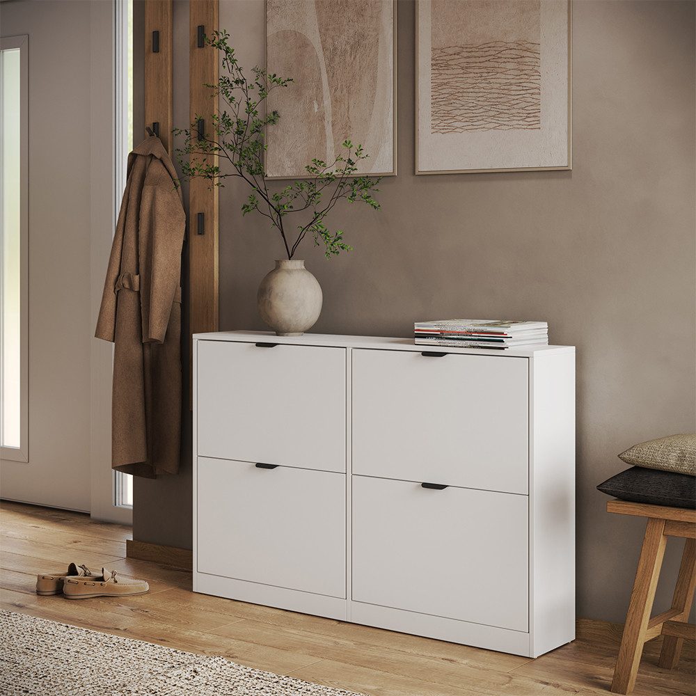 Vicco Schuhkipper Gizmo, Weiß, 115 x 77.6 cm mit 2x2 Fächern (1 St)
