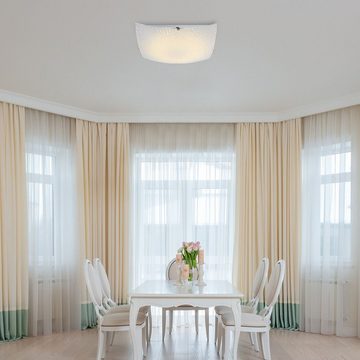 Globo Deckenleuchte GLOBO Deckenleuchte LED Wohnzimmer Deckenlampe Glas 30 cm Flur Küche, modern, LED fest integriert, Tageslichtweiß, Schlafzimmer, Esszimmer, Kinderzimmer