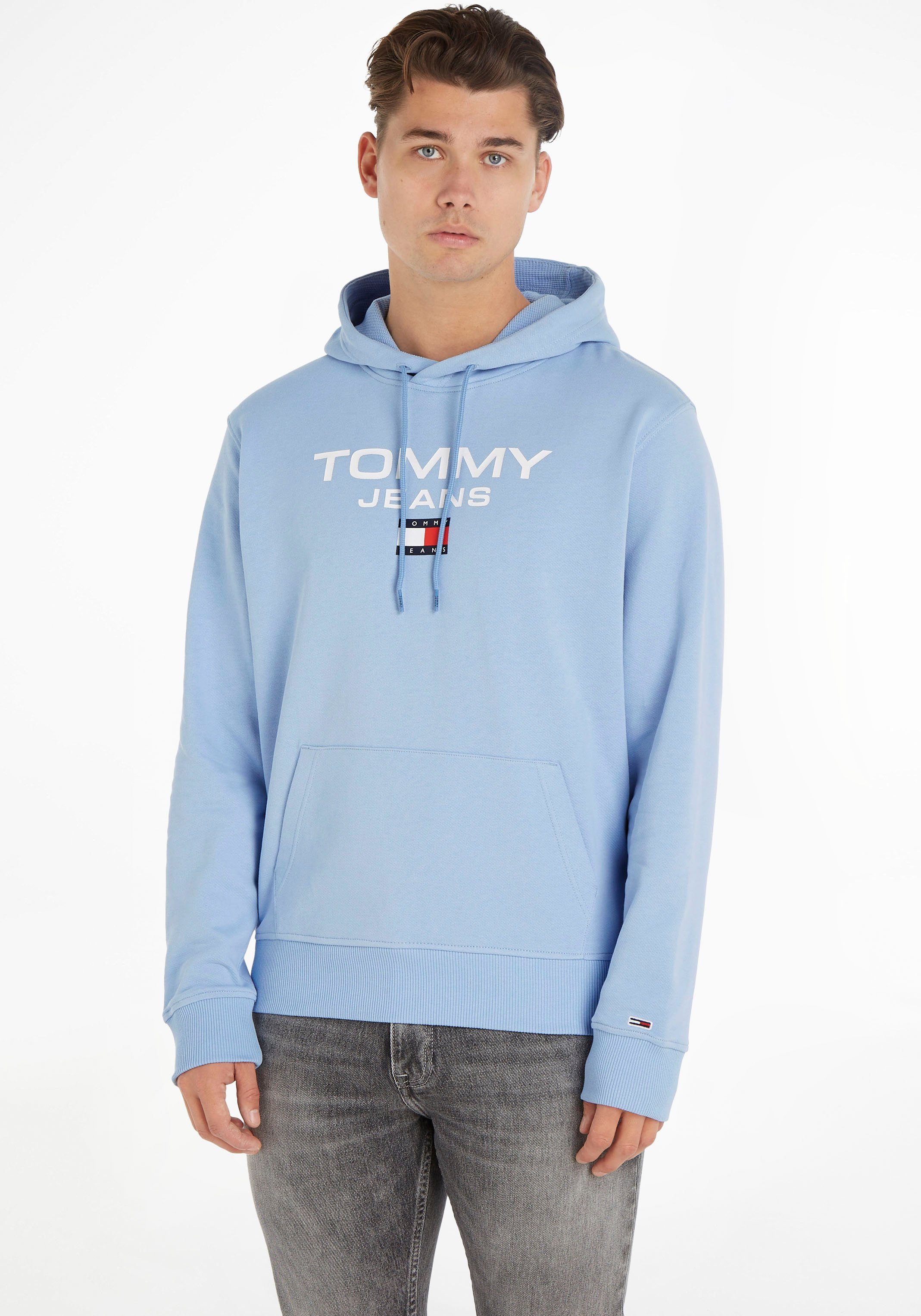 Tommy mit Pearly Logodruck Blue ENTRY HOODIE Kapuzensweatshirt REG Jeans TJM