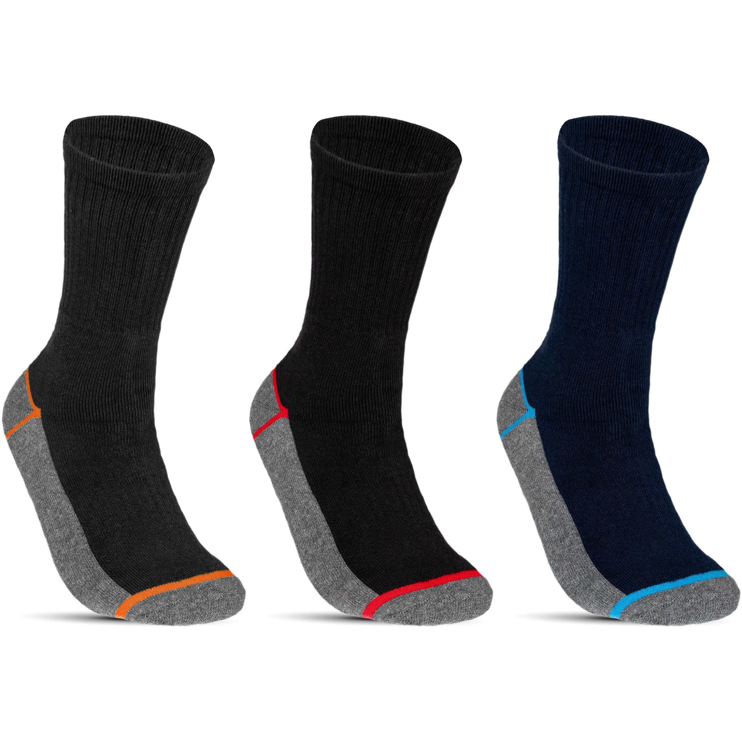 TEXEMP Термоноски 6 bis 24 Paar Thermo Socken Herren & Damen Baumwolle Wintersocken (Packung, 18-Paar) Mit Innenfrottee