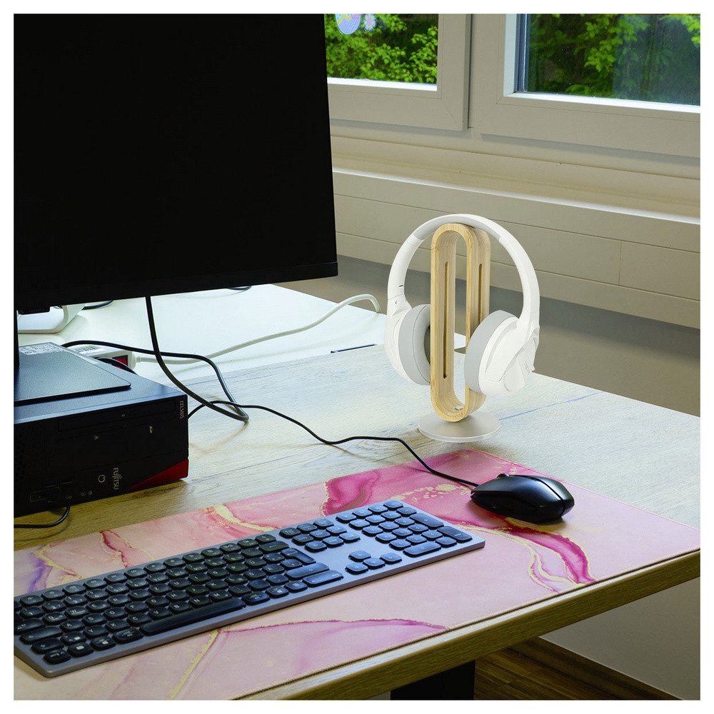 LogiLink Kopfhörerständer LogiLink AA0194 Kopfhörerständer Hellbraun, Silber