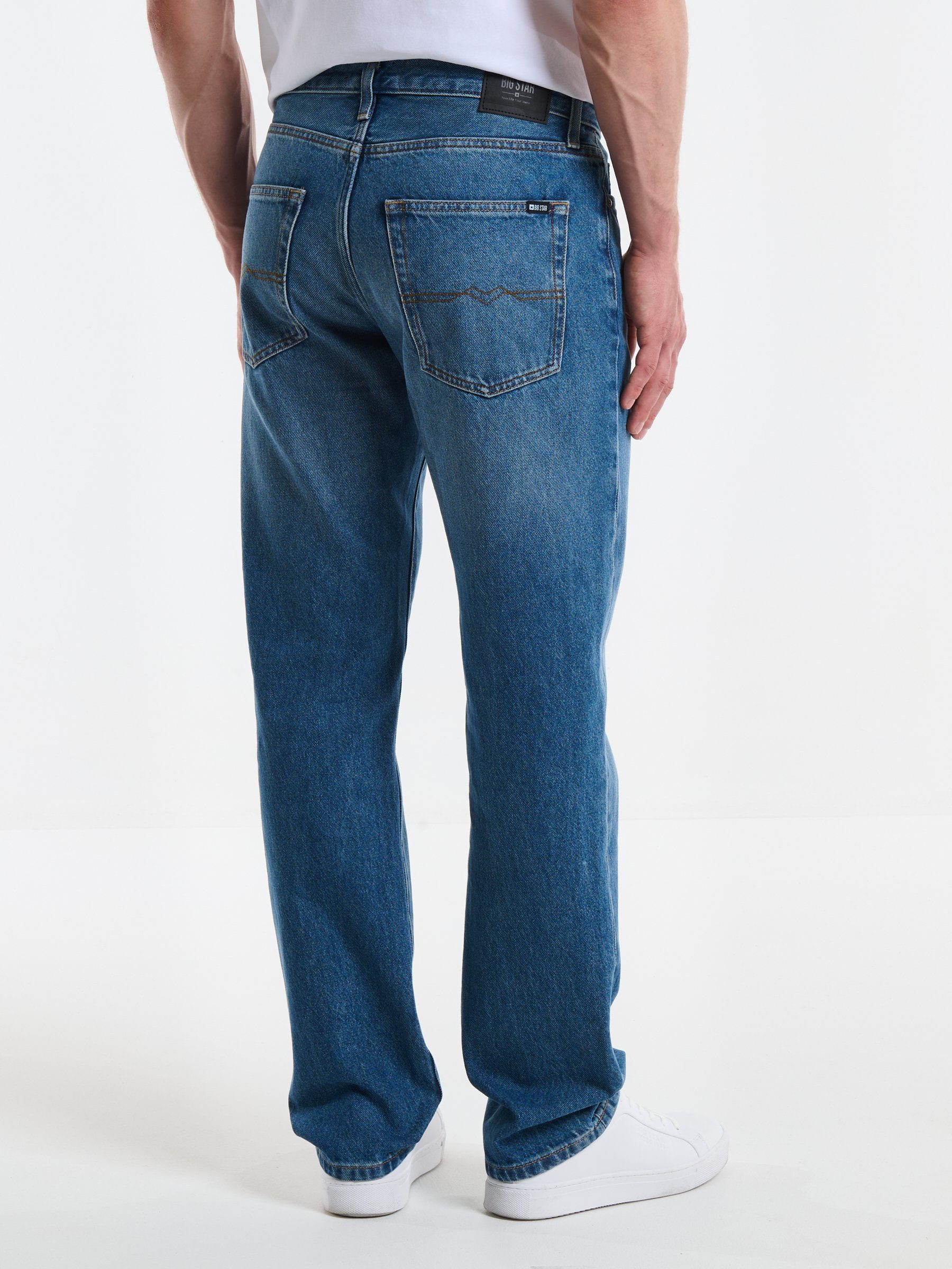 STAR BIG (1-tlg) Straight-Jeans mittelblau TRENT