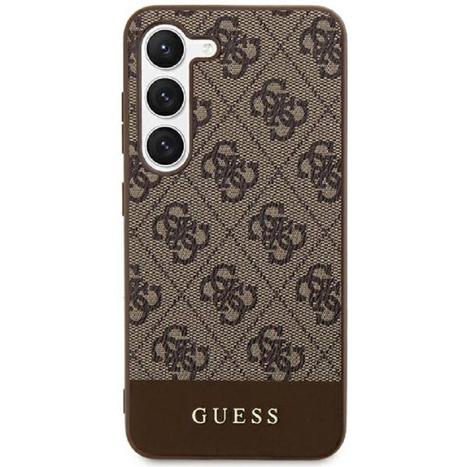 Guess Handyhülle Case Galaxy S24 Plus Kunstleder braun Logo goldfarben 6,7 Zoll, Kantenschutz – Bild 3 von 5
