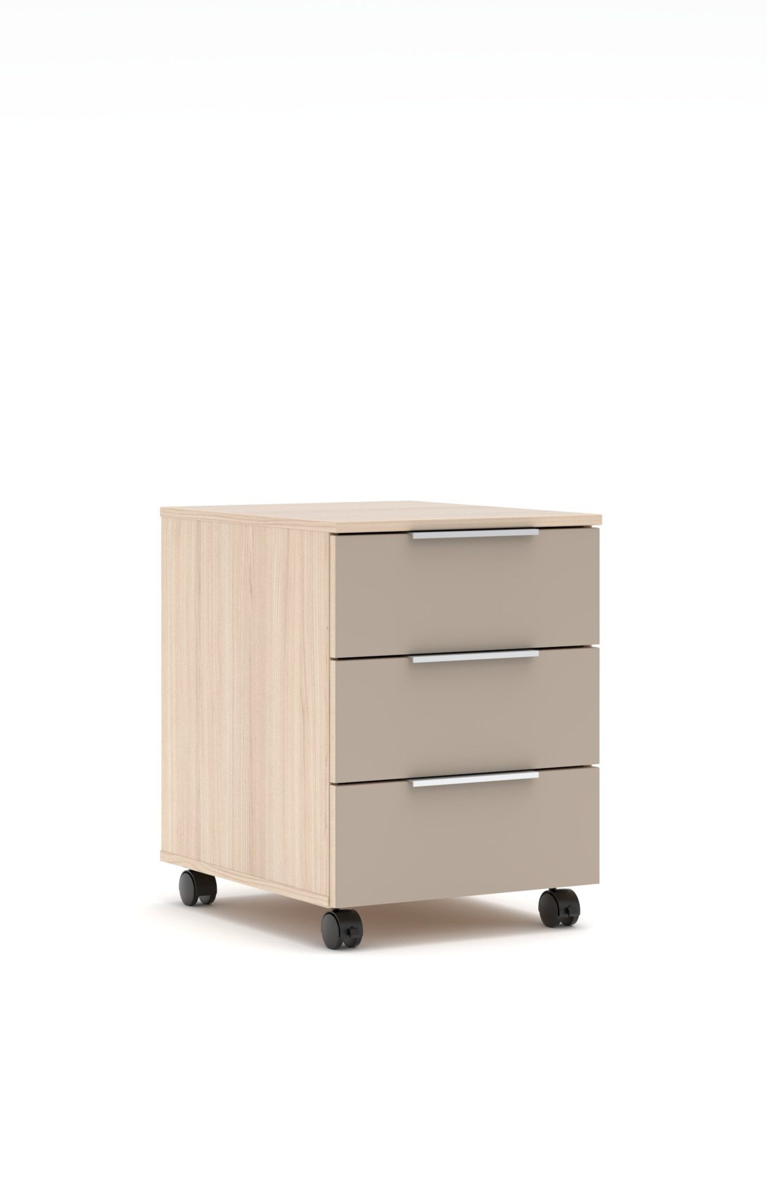freiraum Rollcontainer Santorin, in Riva Eiche / Cashmere - 45x61x55 (BxHxT)