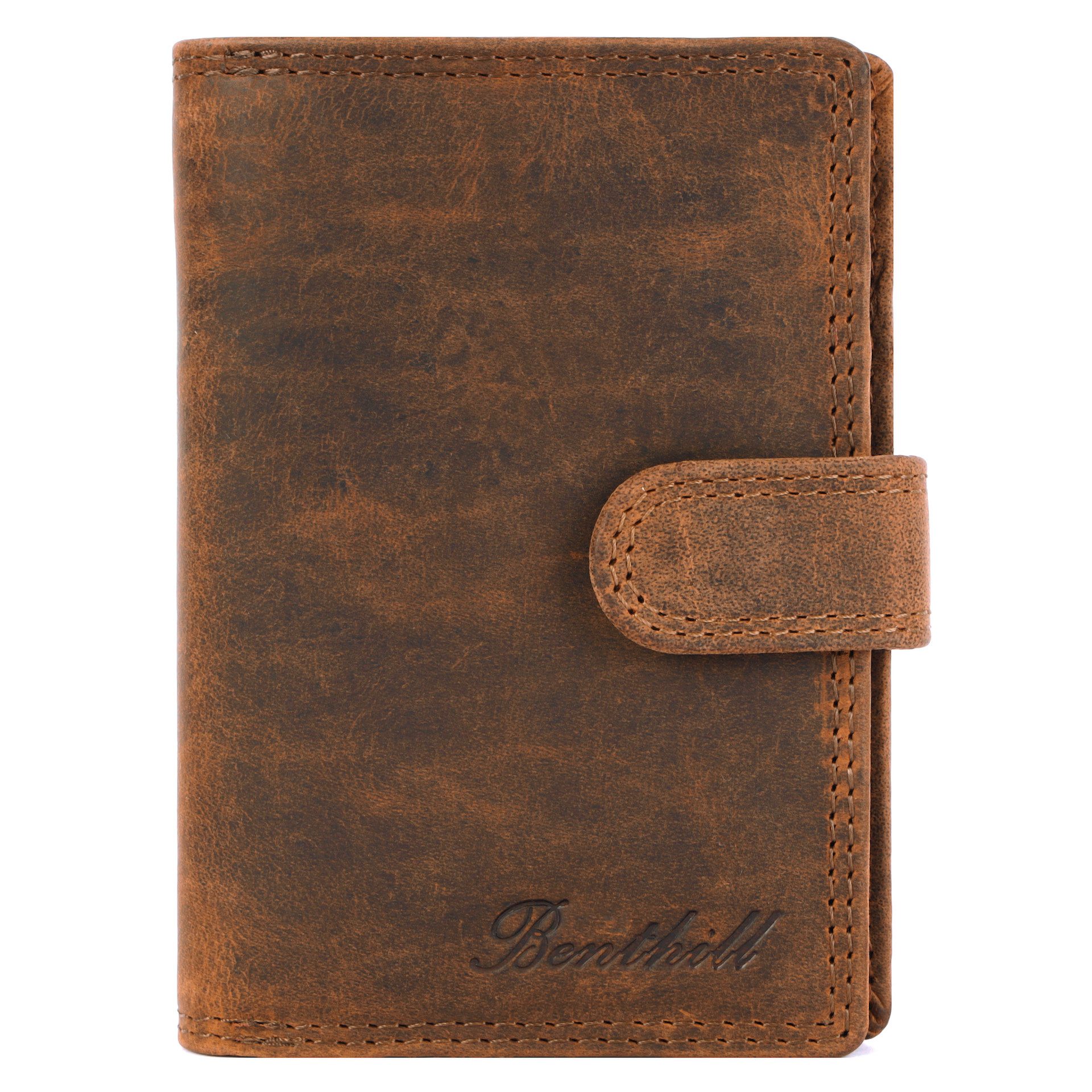 Benthill Geldbörse Damen Echt-Leder RFID Geldbeutel Frauen Vintage Portemon günstig online kaufen