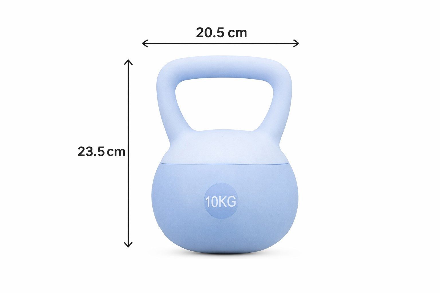 GiglioCollection Kettlebell Soft Kettlebell bodenschonend & leise - stoßdämpfende Kugelhantel, (Soft Kettlebell ideal fürs Homegym Kettlebell 10 kg), Kugelhantel mit Eisensandfüllung - ergonomischer Softgriff