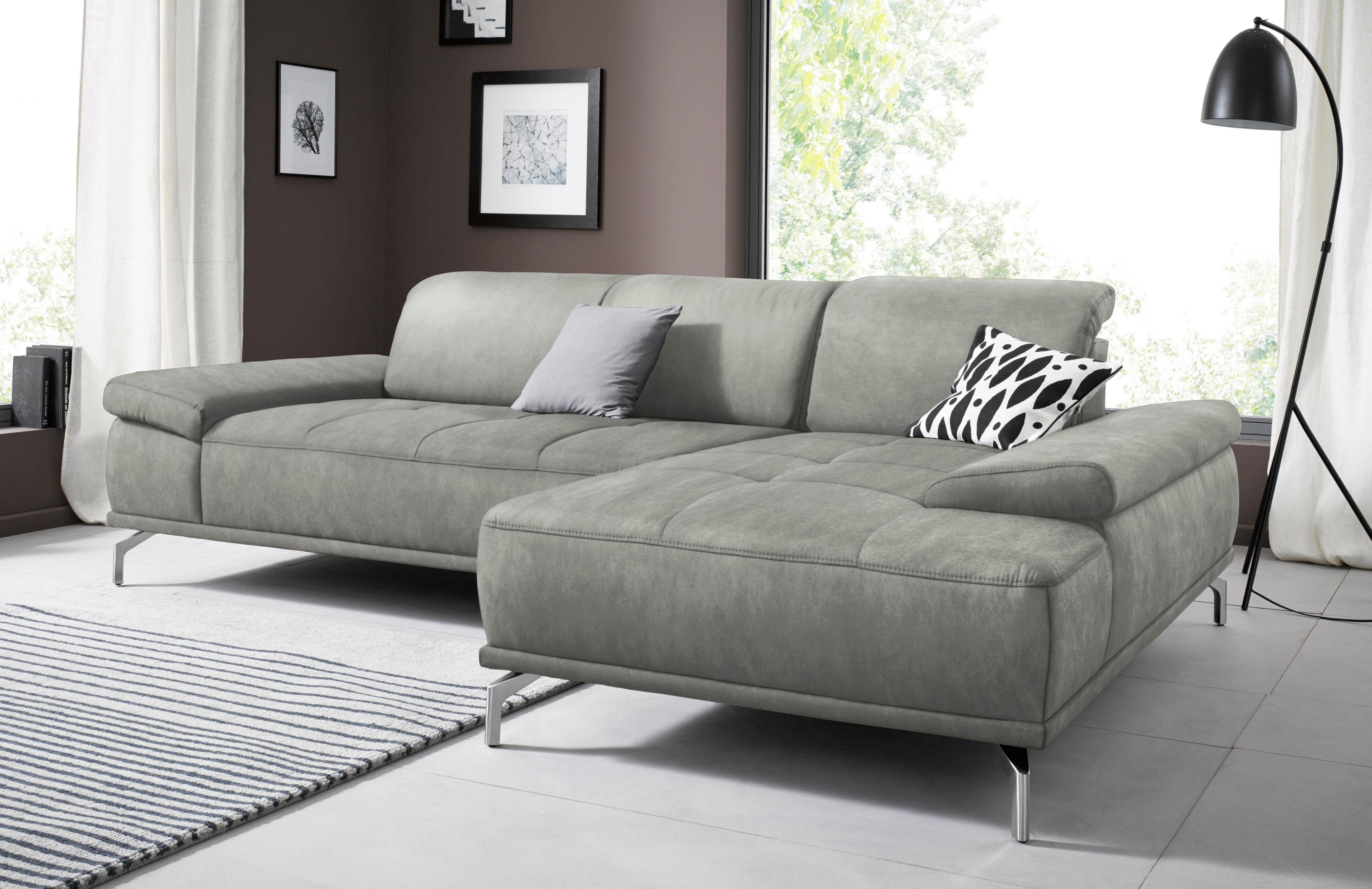 Places of Style Ecksofa Caluna, Inkl.Sitztiefenverstellung, günstig online kaufen