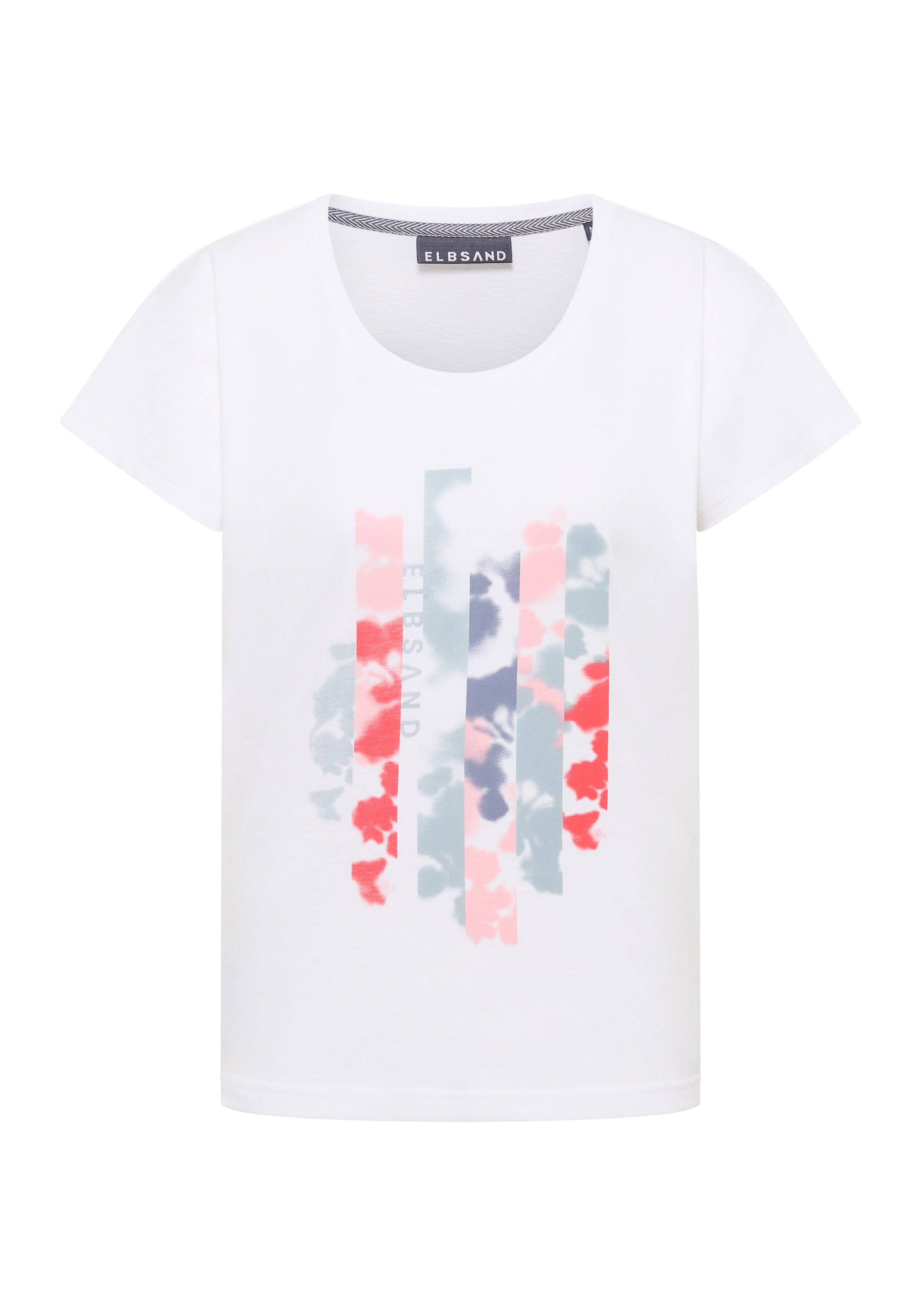 Elbsand T-Shirt ELBSAND Grima T-Shirt bright white print