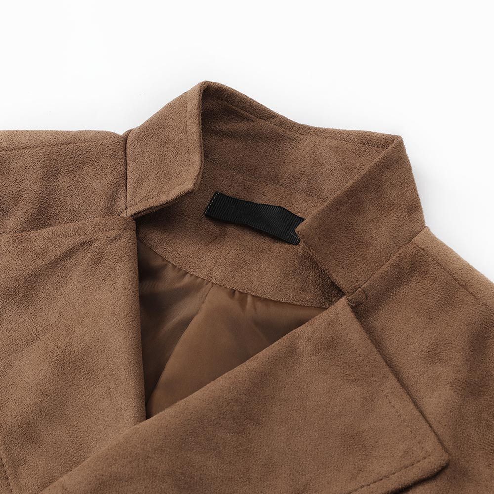 Allthemen Anzugweste Herren Zweireihig Weste mit Stehkragen