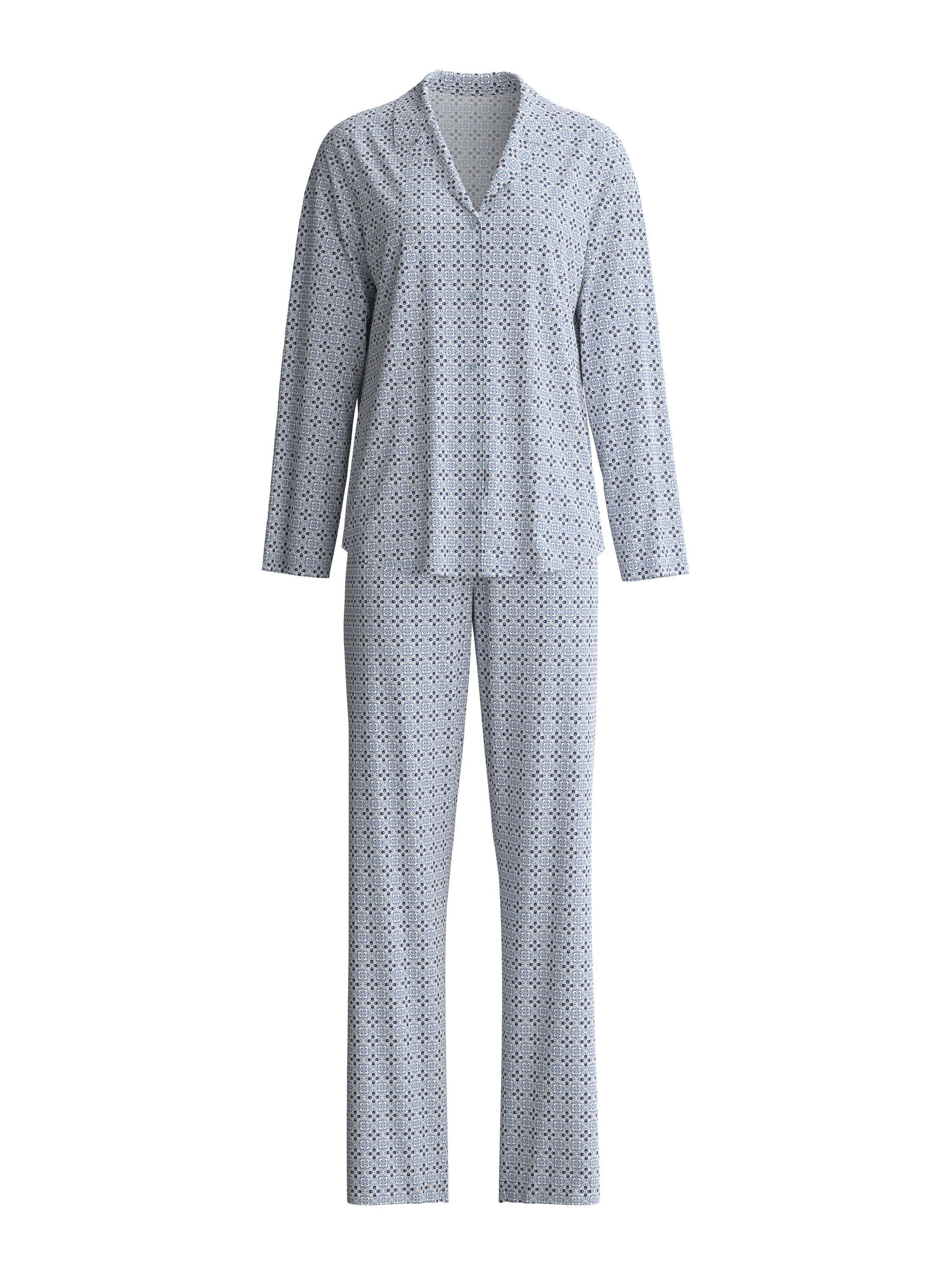 CALIDA Pyjama Cotton Special Damen (2 tlg) aus 100% Baumwolle, atmungsaktiv und klimaregulierend