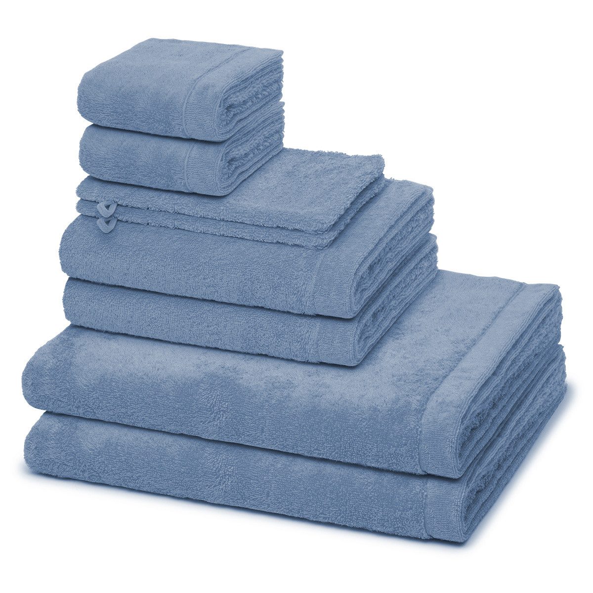 Cawö Handtuch Set Lifestyle, Walkfrottee (Spar-Set, 8-St), 2 X Wasch- 2 X Gäste- 2 X Dusch- 2 X Handtuch im Set - Baumwolle