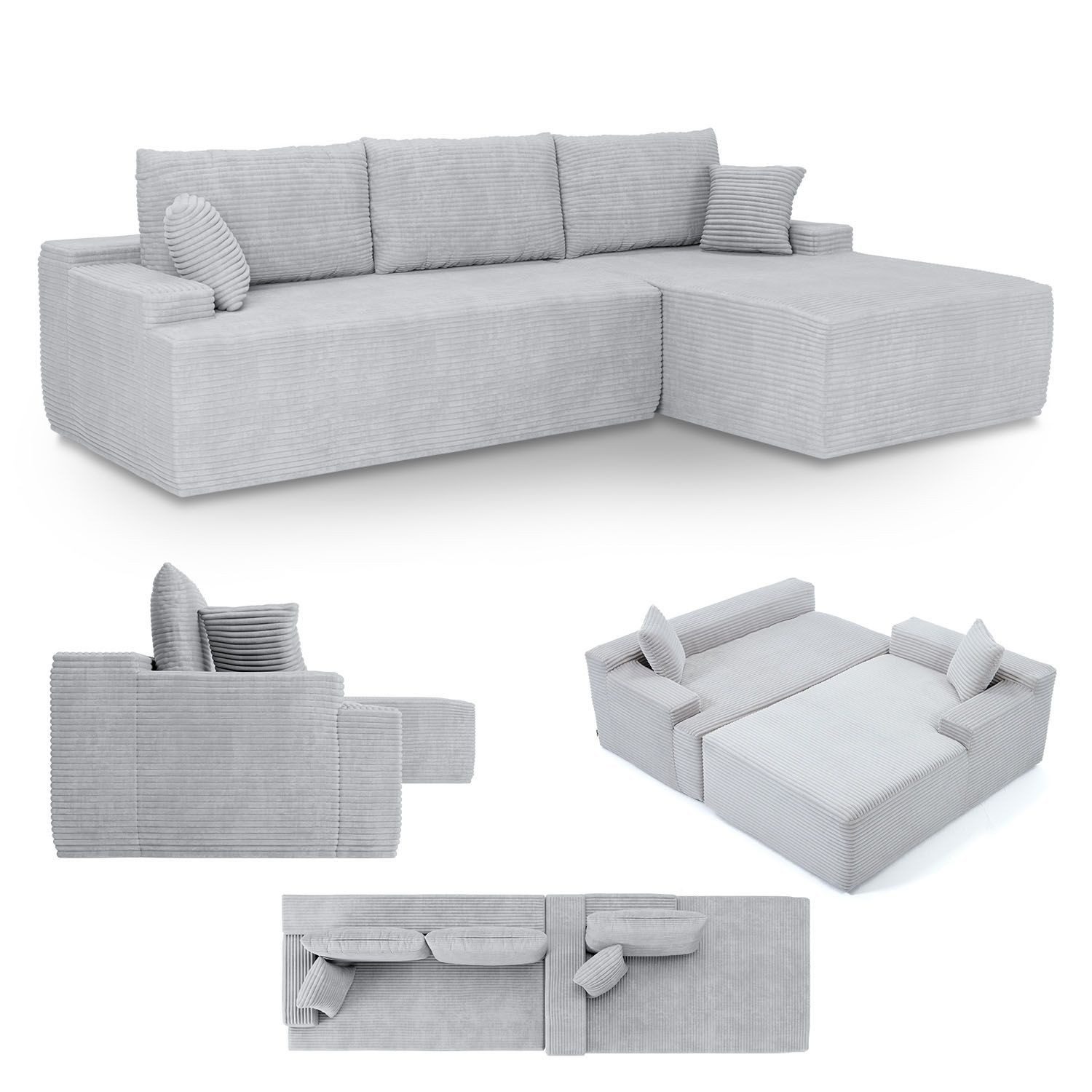 Juskys Ecksofa Coredo, Ecksofa, mit Rücken- günstig online kaufen