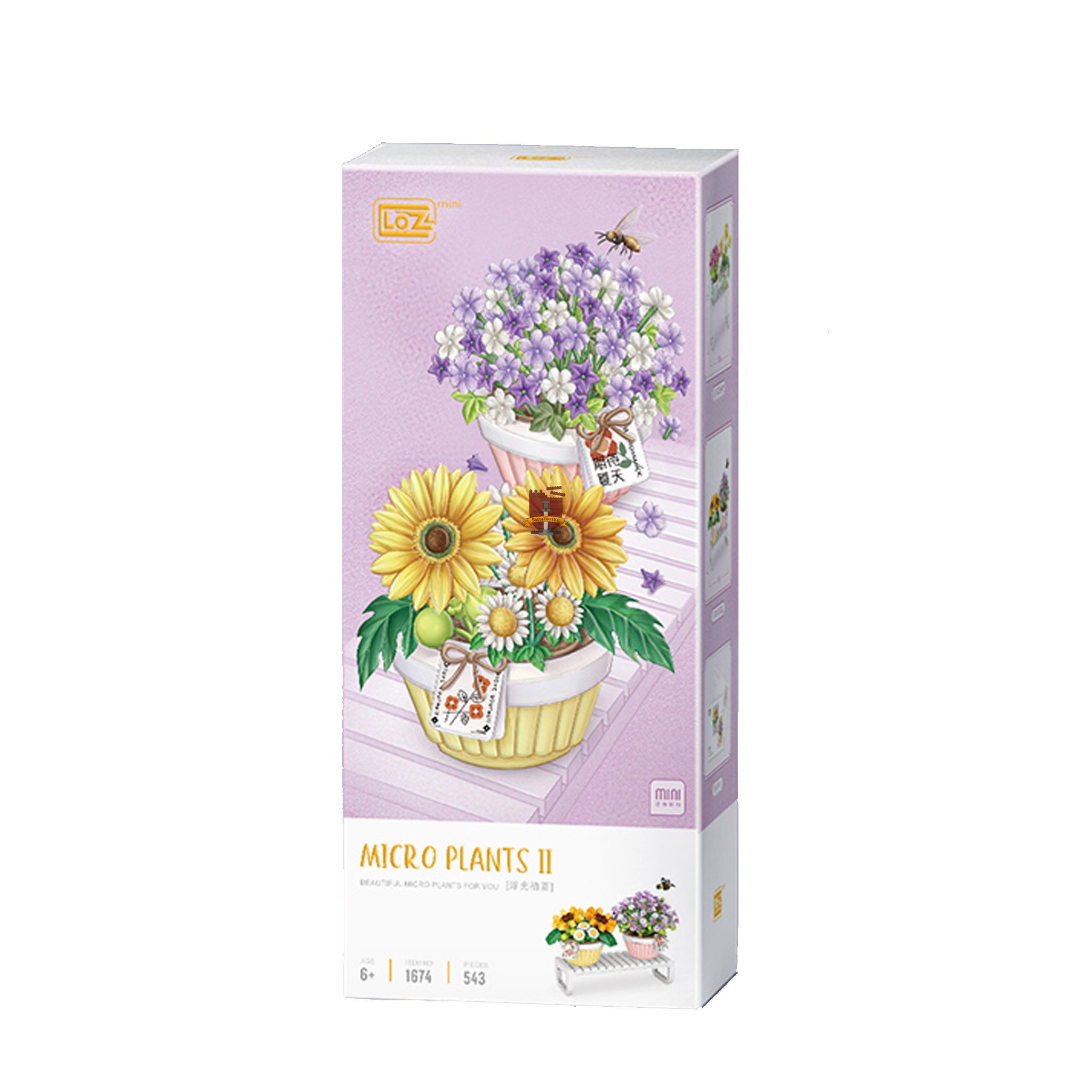 Loz 1674 - Blumenbank 2 (LOZ) Klemmbausteine Spielbausteine