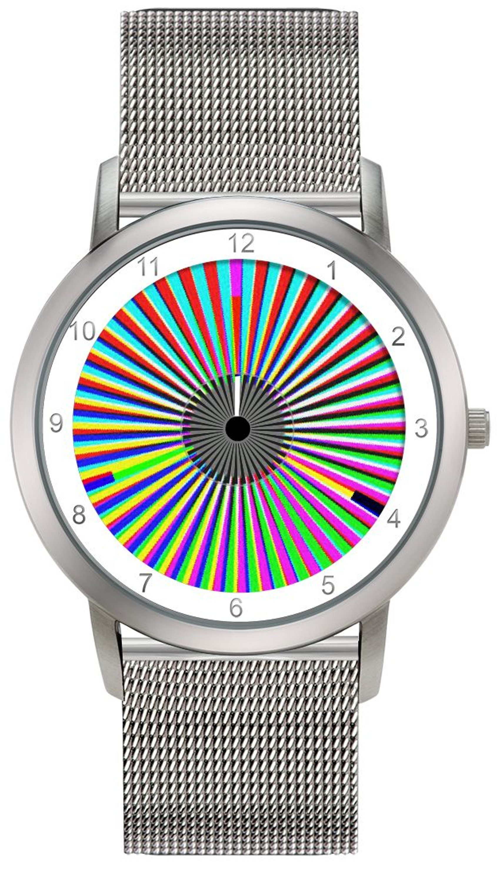 Quarzuhr Rainbow Watch Sheer schwarzes Leder