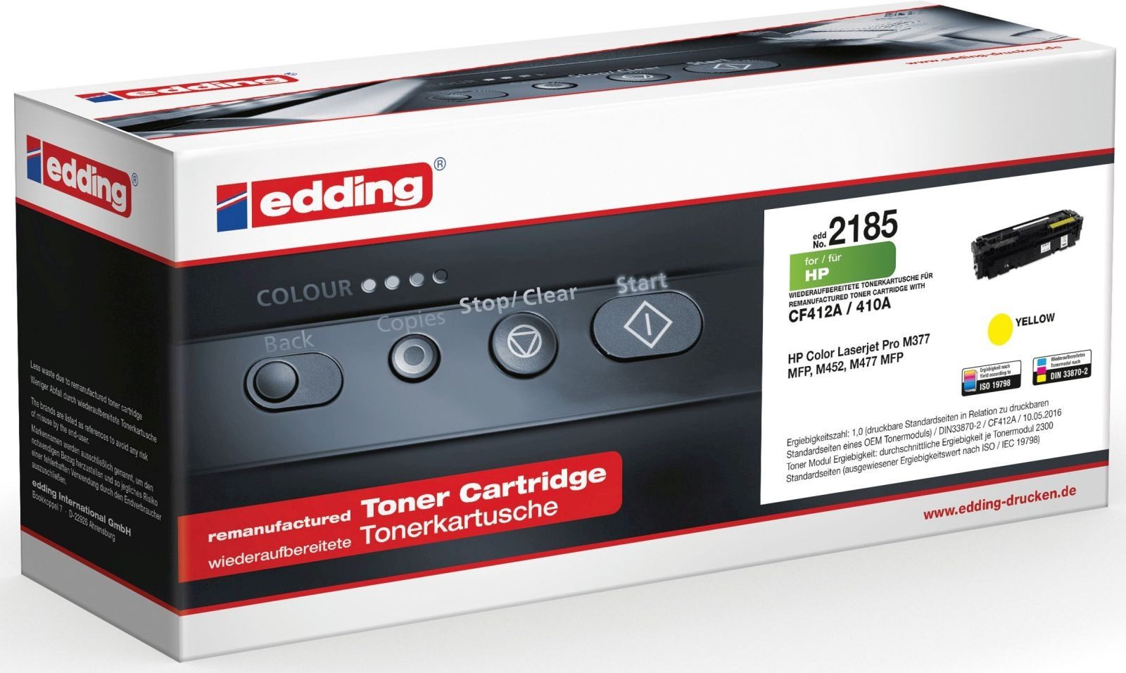 edding Tonerpatrone Tonerkartusche kompatibel mit HP CF412A yellow