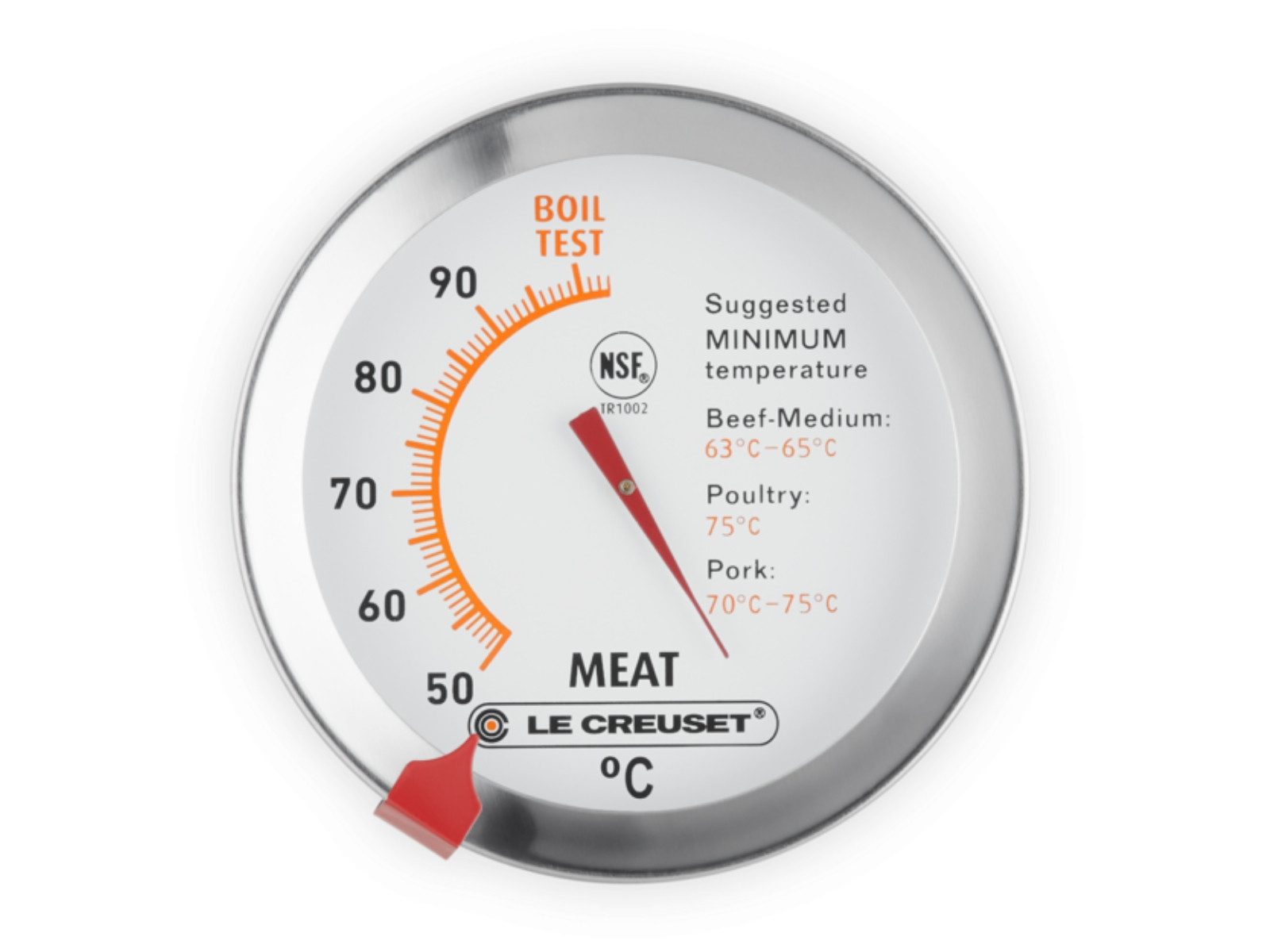 LE CREUSET Bratenthermometer Fleischthermometer edelstahl 13cm