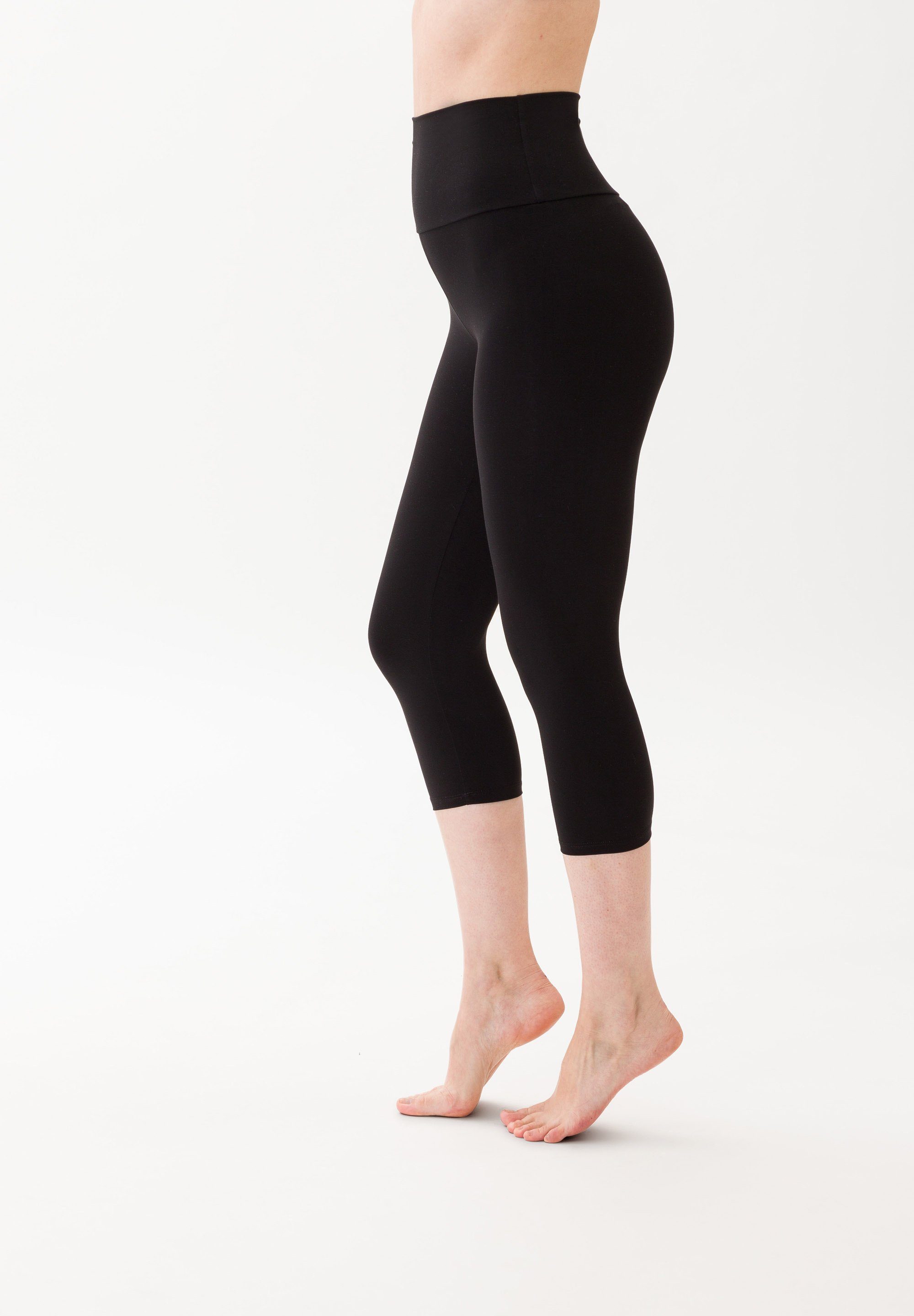 Leggings Maya maya_black figurschmeichelnd temperaturregulierend, Lunes Atmungsaktiv, Les