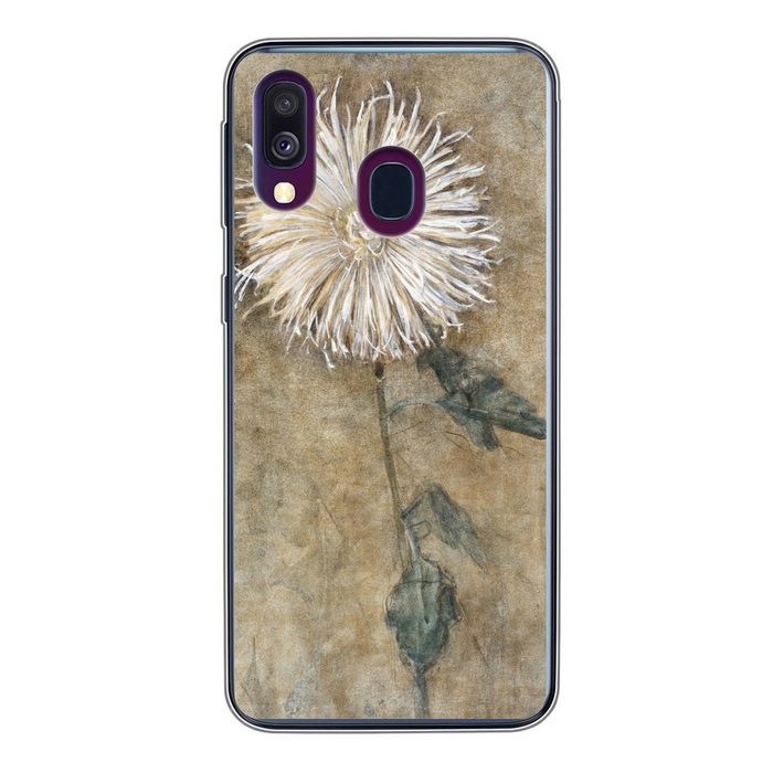 MuchoWow Handyhülle Chrysantheme - Piet Mondrian - Alte Meister Handyhülle Samsung Galaxy A40 Smartphone-Bumper Print Handy