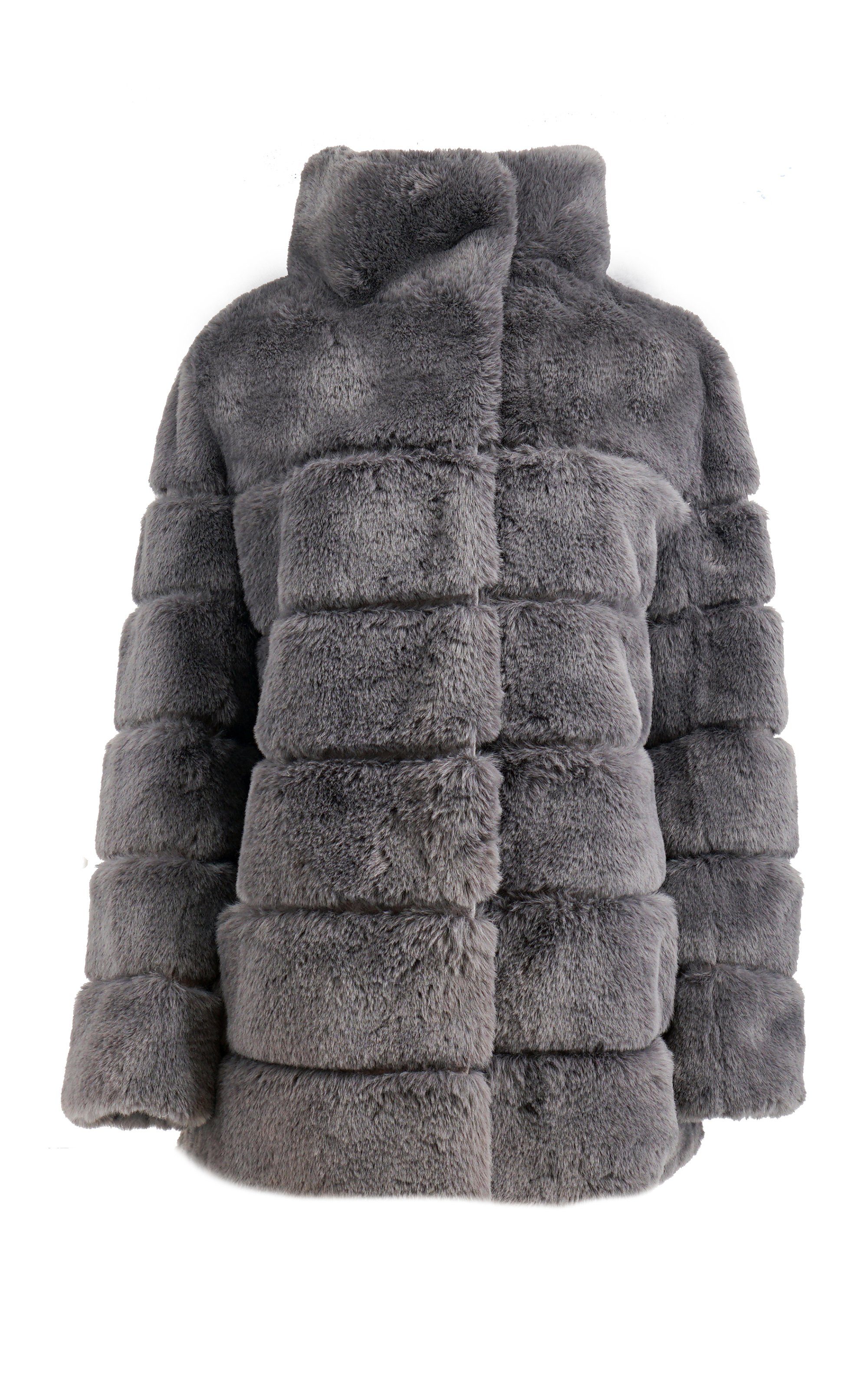 Antonio Cavosi Winterjacke hochwertige Web-Pelz Jacke mit Umlegekragen in großer Größe erhältlich | Jacken