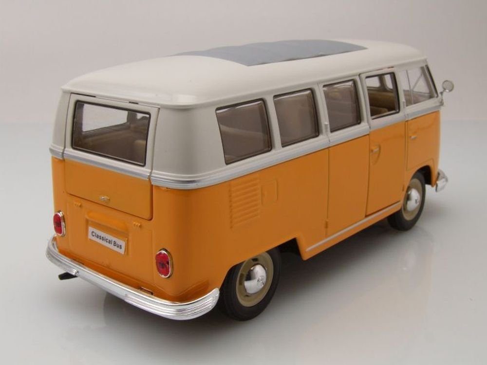 Welly Modellauto VW Classical Bus T1 1962 gelb weiß, Maßstab 1:24