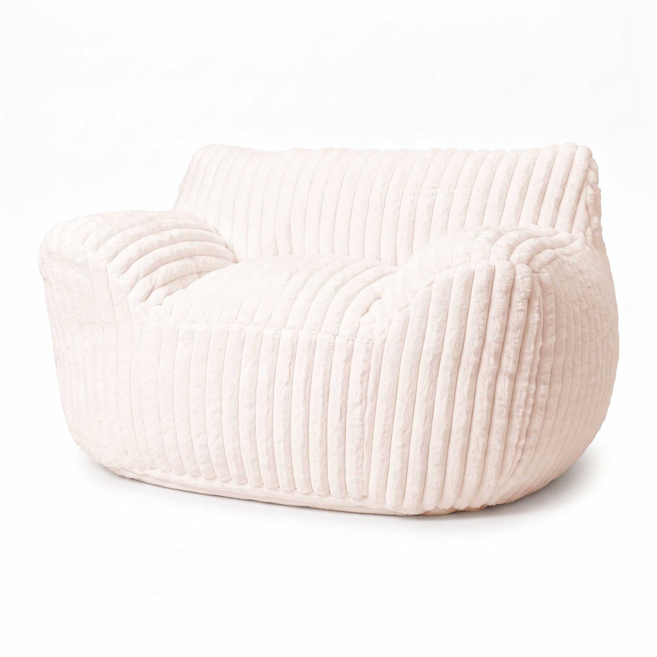 Spetebo Loungesessel Hochwertiger XL Lounge Armchair (Anzahl, 1-St., Stück), Lounge Sessel cremeweiß mit Armlehnen - 104 x 96 cm