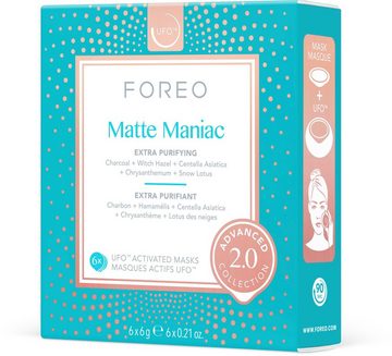 FOREO Gesichtsmaske UFO™ Mask Matte Maniac 2.0 Packung, 6-tlg., komptibel mit UFO™ & UFO™ mini