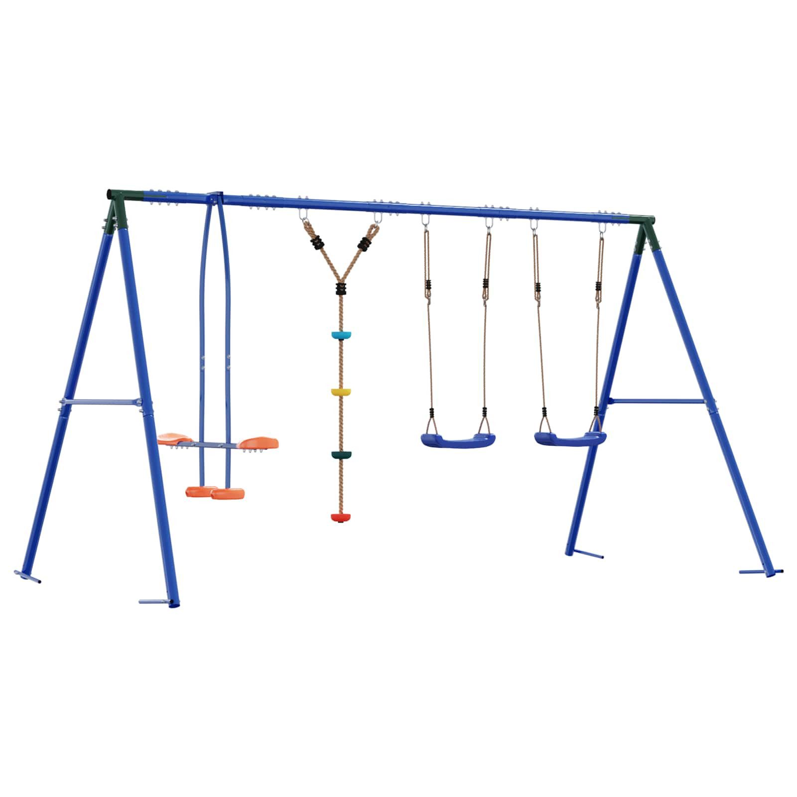 vidaXL Spielturm Outdoor Schaukelset Mehrfarbig Stahl und PE