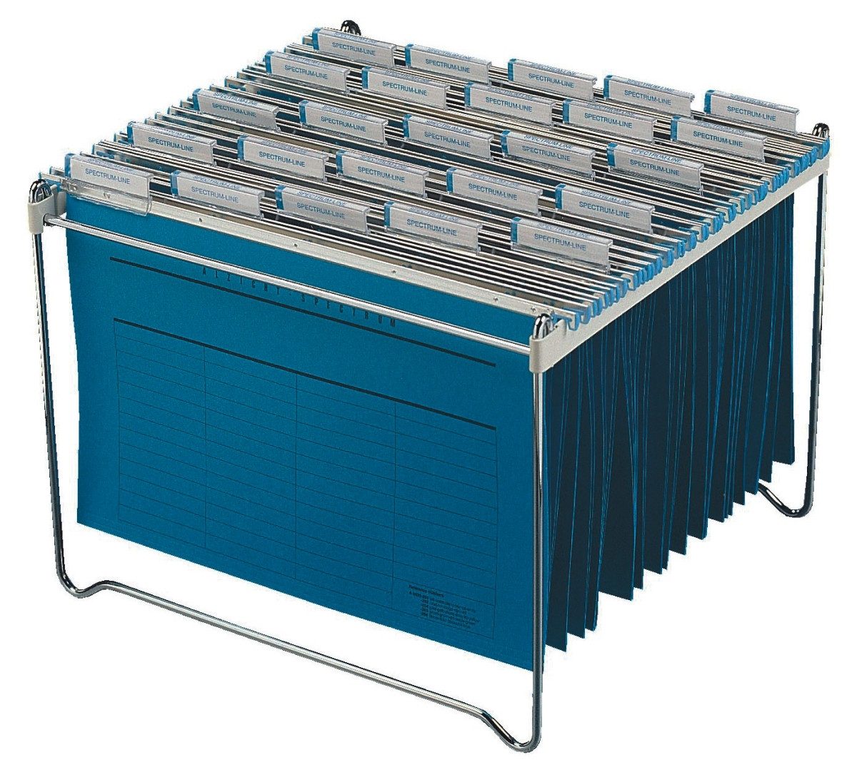 DURABLE Aufbewahrungsbox Hängemappen-Rack Metall bis 40 Mappen metallic silber