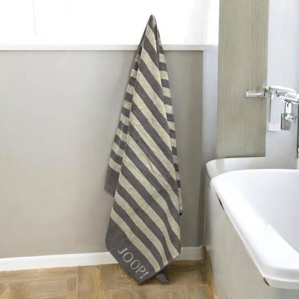 JOOP! Duschtuch Classic Stripes 1610 Duschtuch Anthrazit, Baumwolle