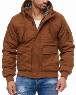 Reslad Winterjacke Reslad Winterjacke Herren-Jacke dick gefütterte warme Winter Jacke mit Kapuze