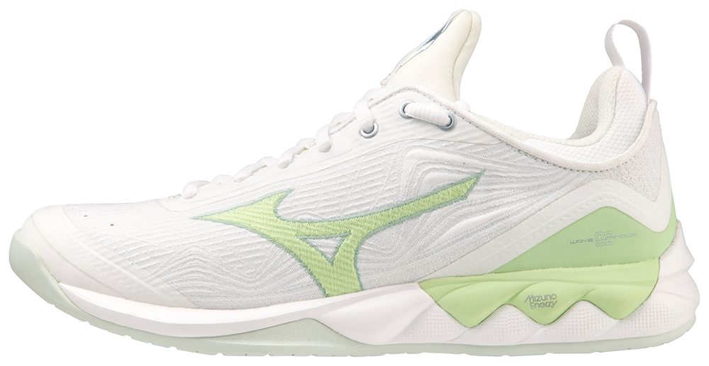 Hallenschuh LUMINOUS Wht/GlacialRidg/PatGreen 2(W) 35 WAVE Mizuno