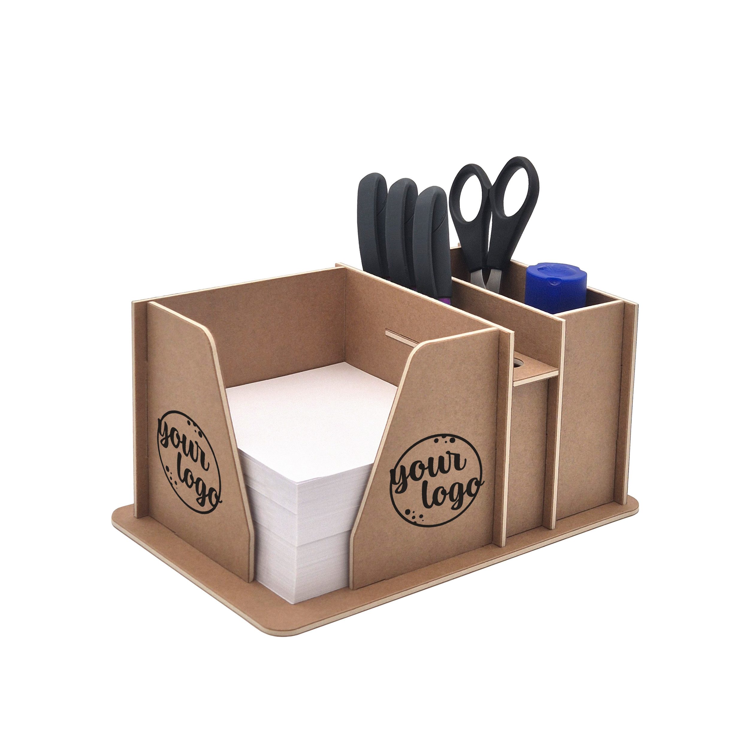 HR Direktverkauf GmbH Organizer Schreibtisch Organizer mit Zettelbox und Stiftehalter - 2 Varianten, mit praktischem Stifthalter