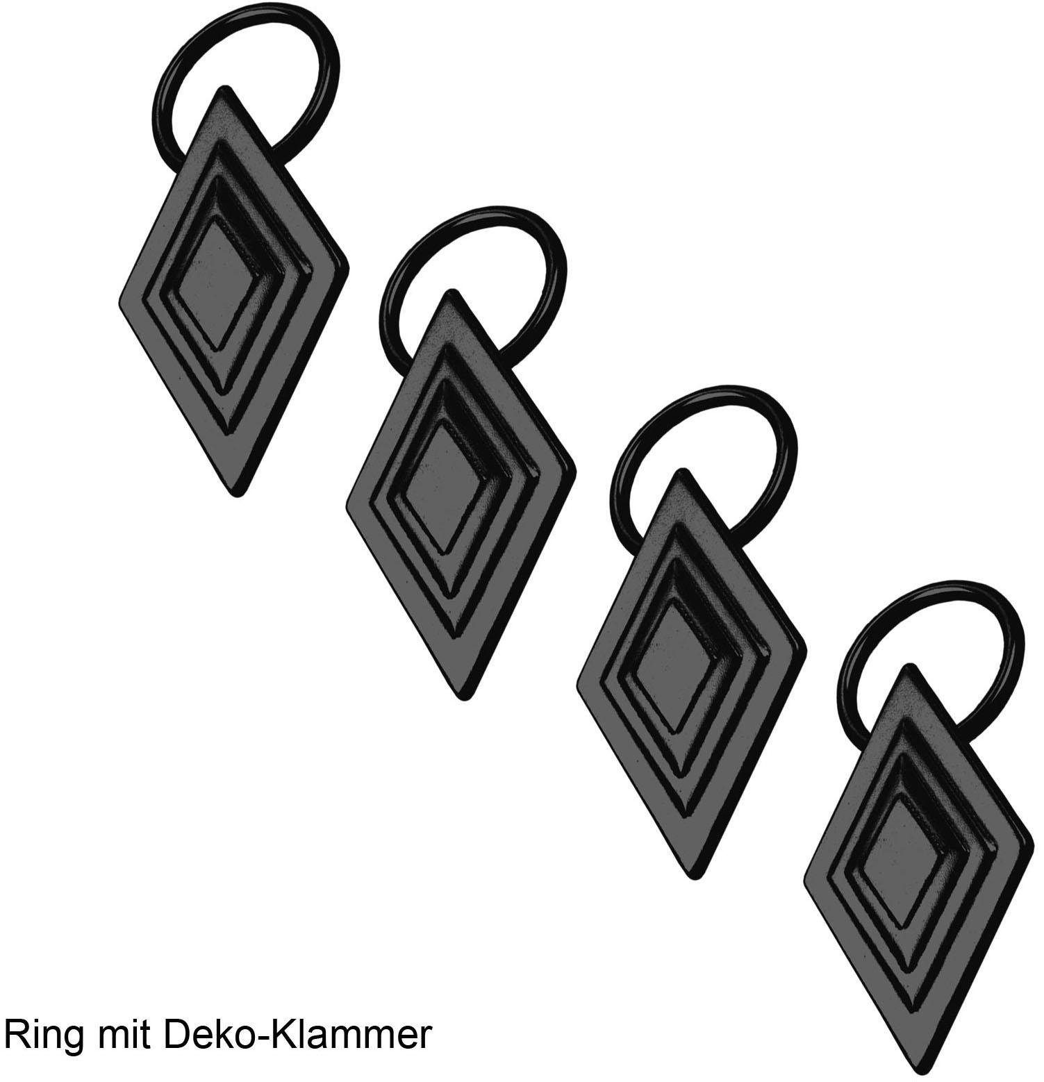 Liedeco Gardinenring, Gardinenstangen, (Packung, 4-St., mit günstig online kaufen